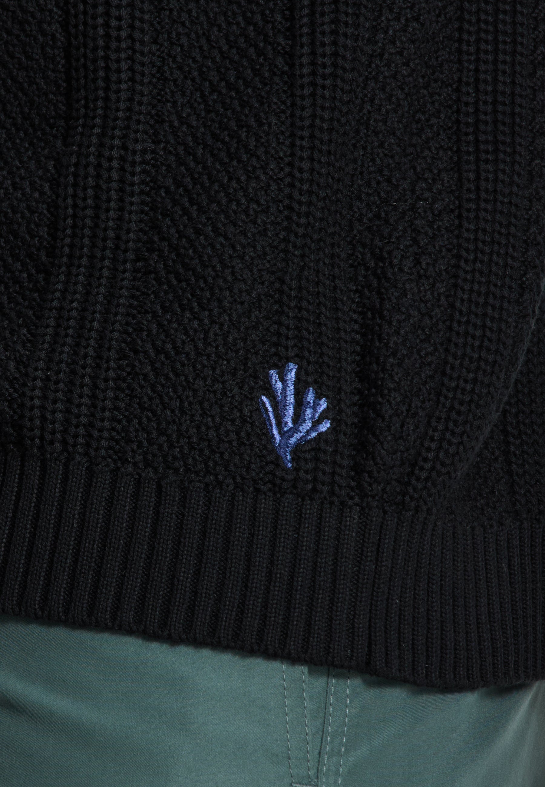 PITT knitted polo solid | black