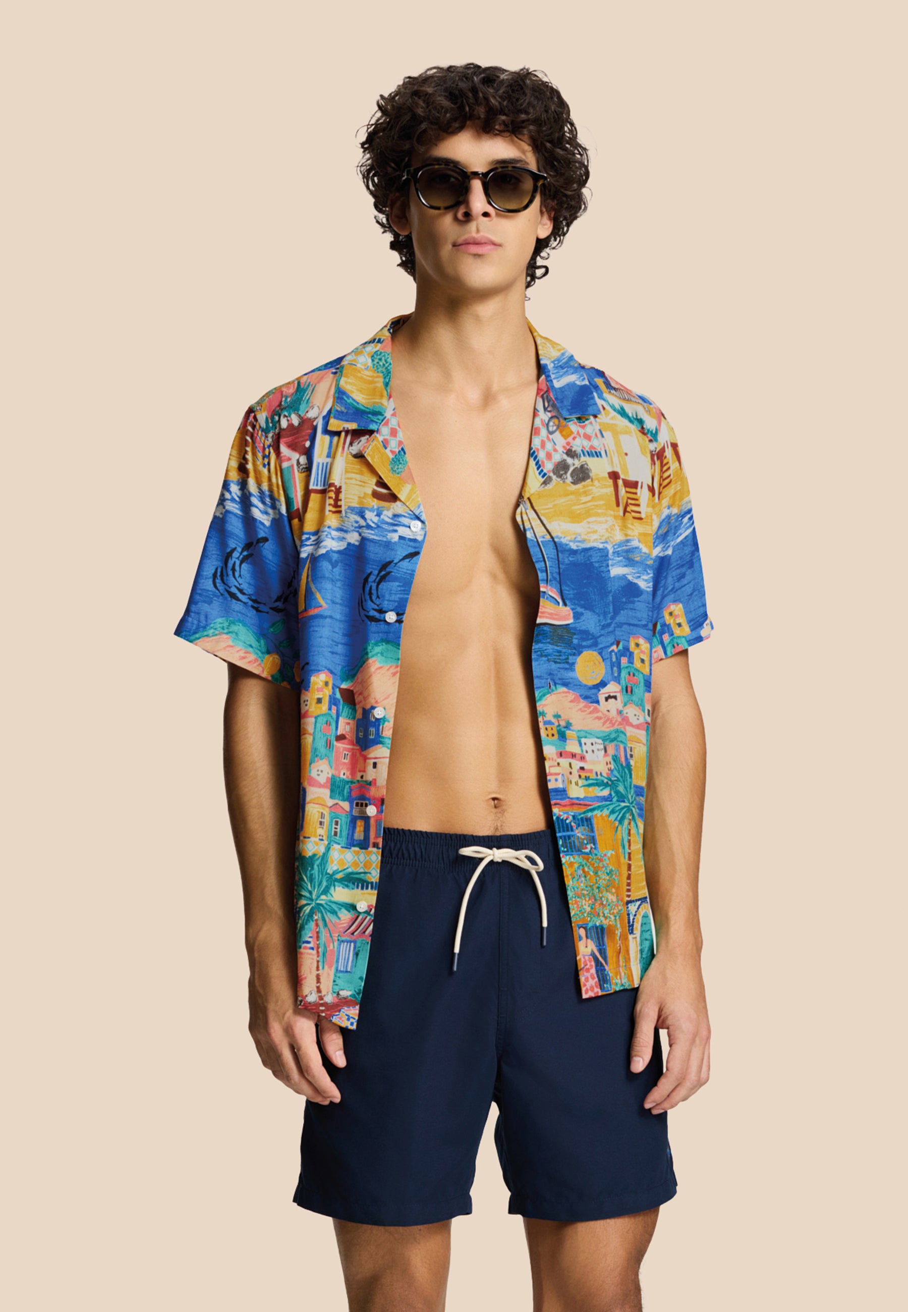 MIKE swim shorts solid | dark navy