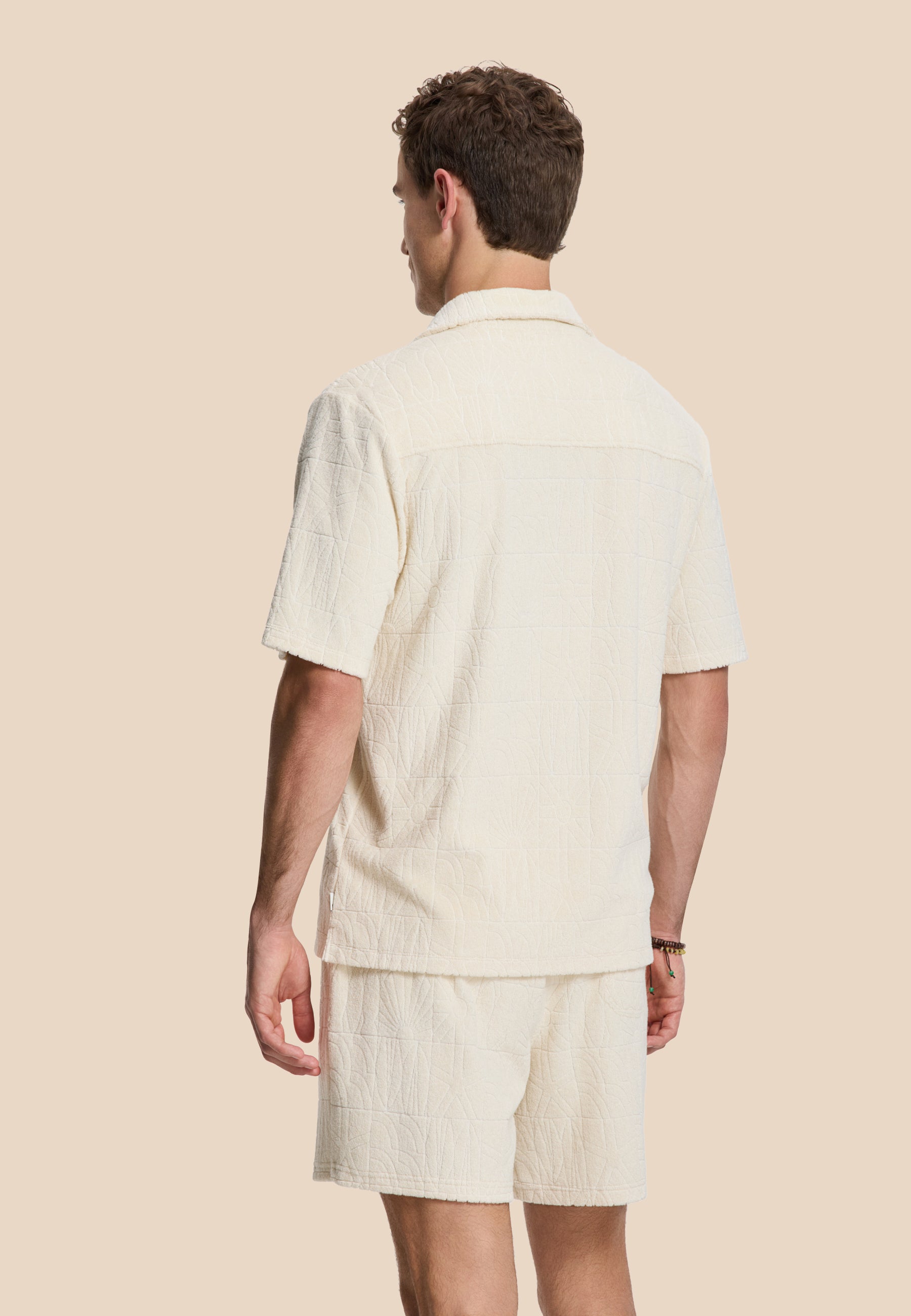 TED short sleeve shirt geo sun | beige