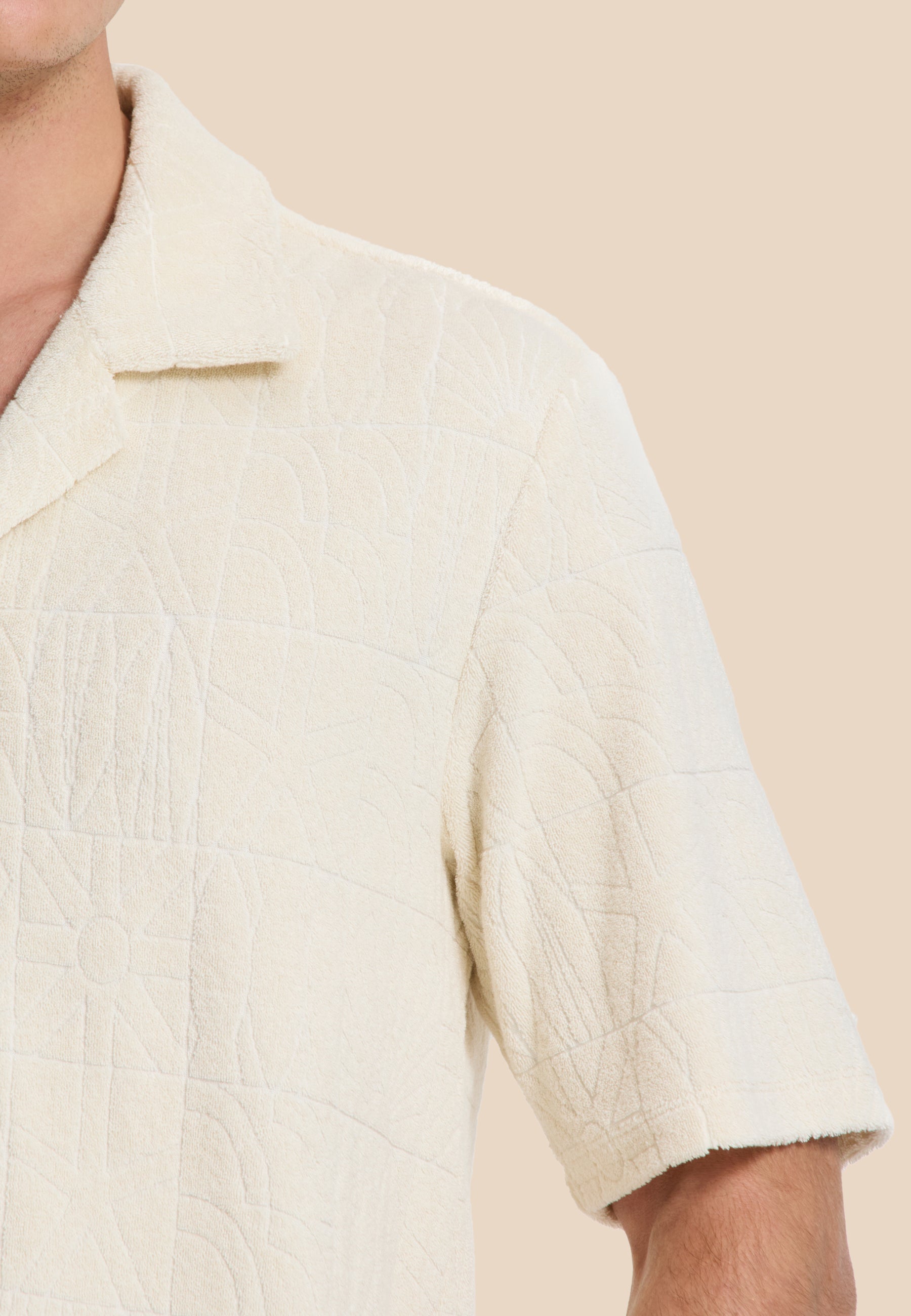 TED short sleeve shirt geo sun | beige