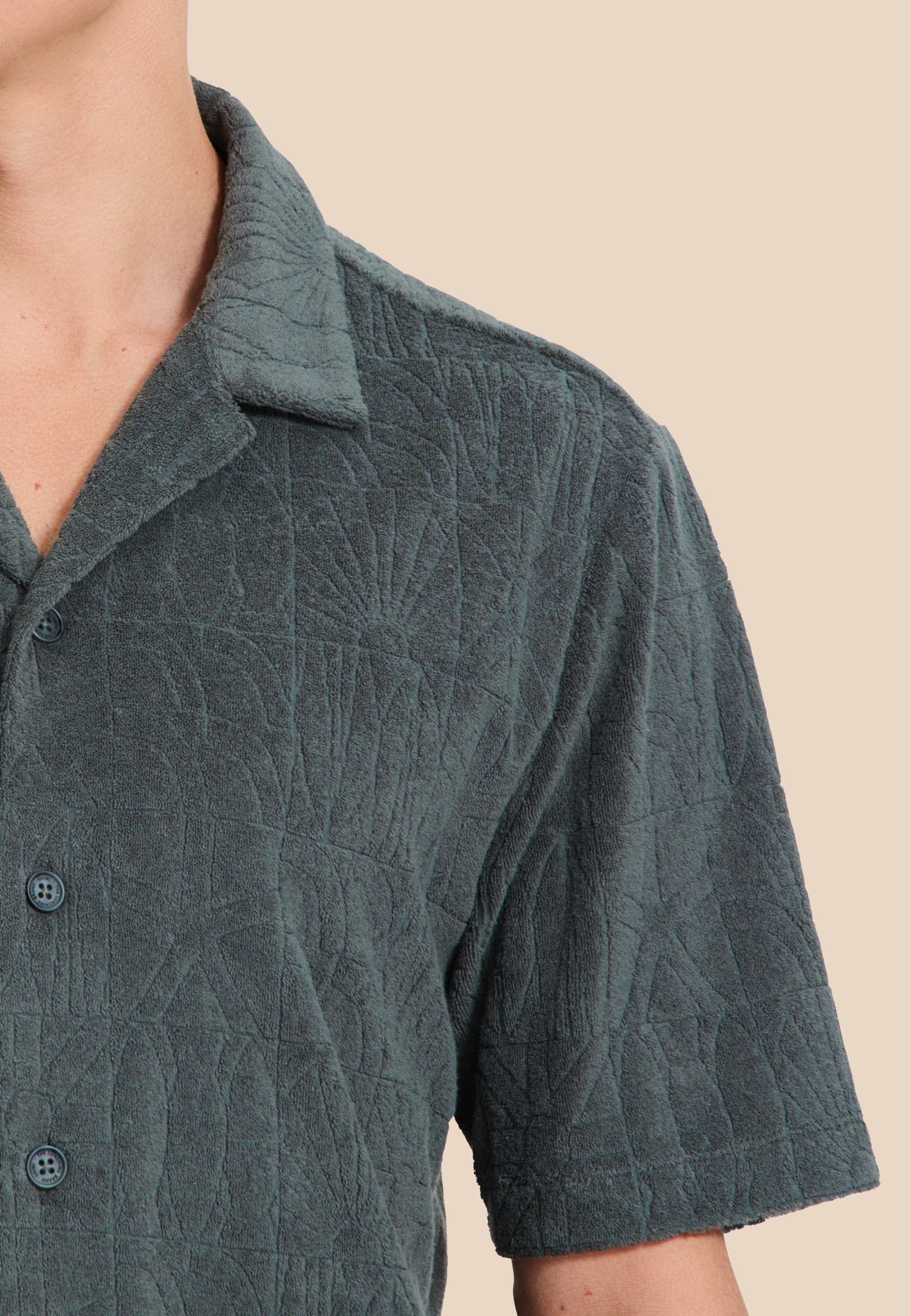 TED short sleeve shirt geo sun | green smokey