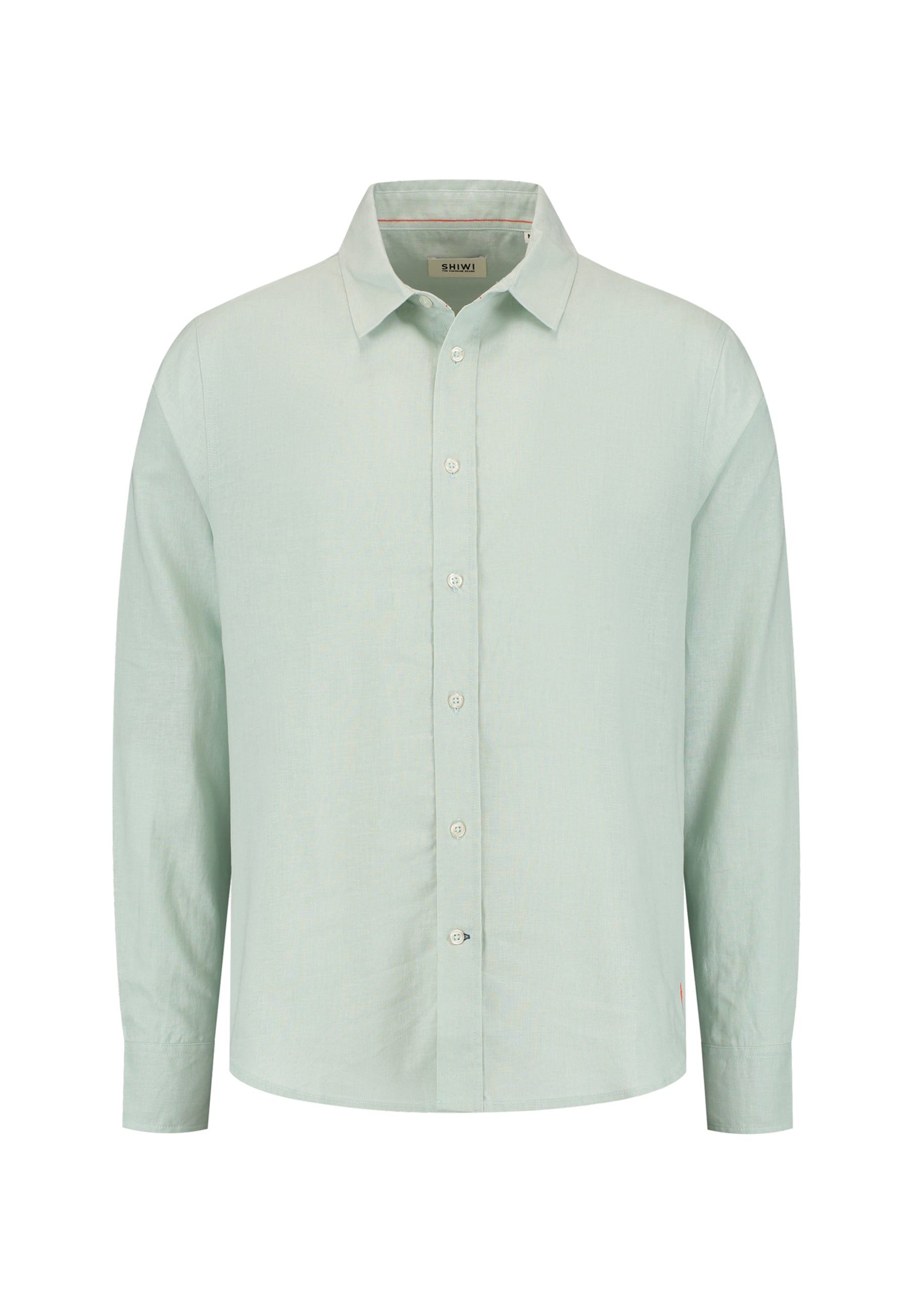RICK linen long sleeve shirt solid | green seafoam