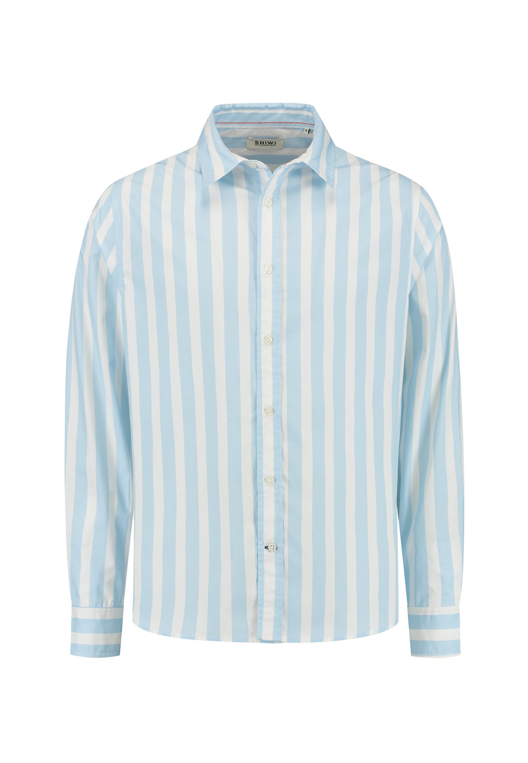 RICK long sleeve shirt block stripe | blue cloud