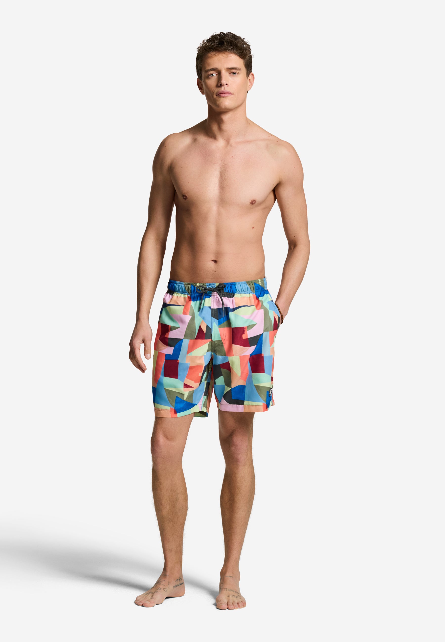 MIKE swim shorts multi art geo | multicolour