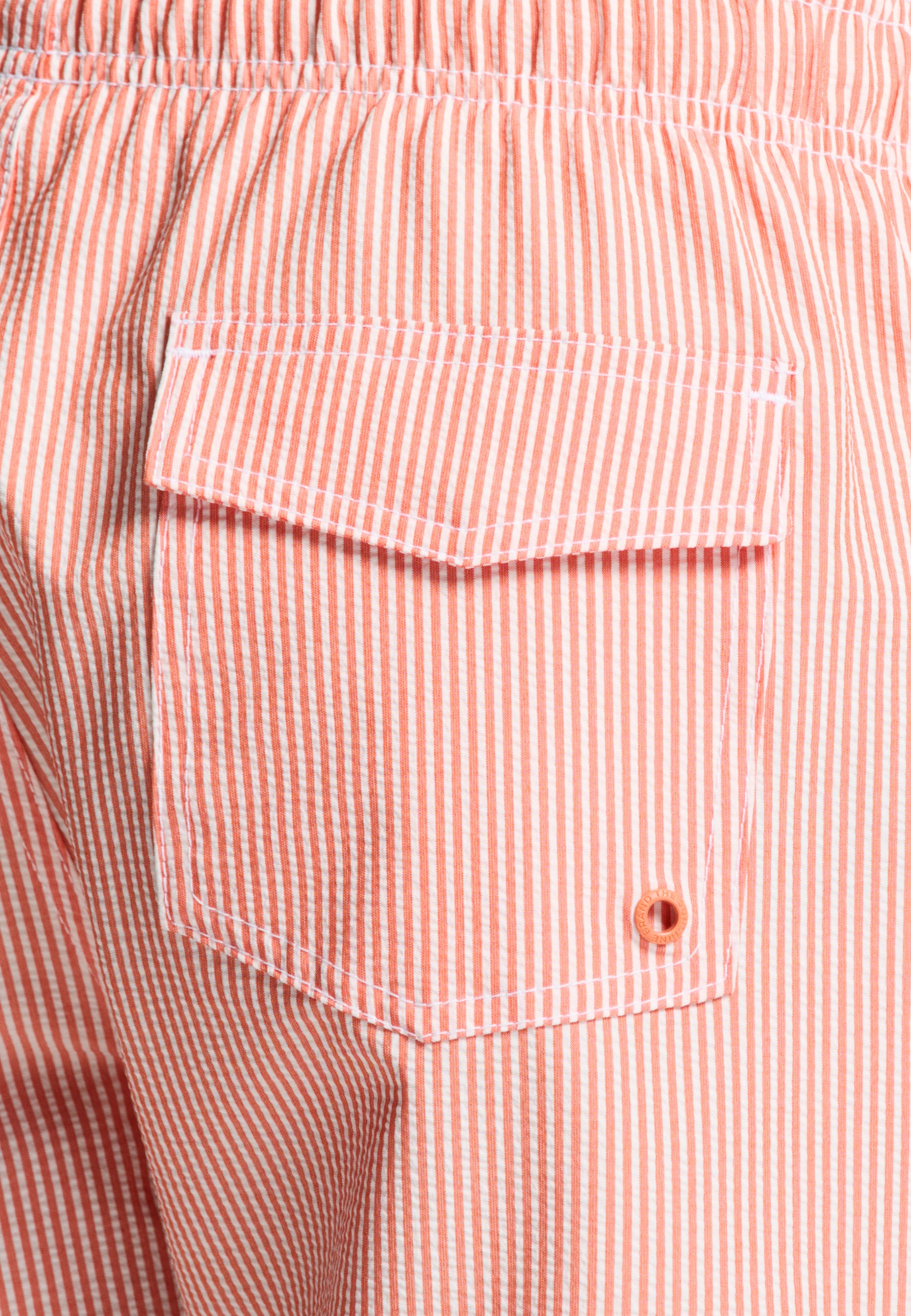 PETE swim shorts seersucker stripe | orange