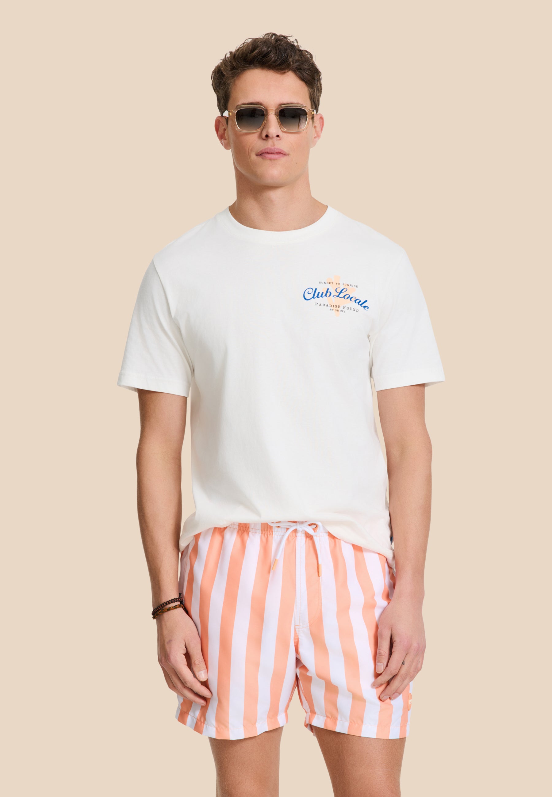 MAC swim shorts broad stripe | orange sun