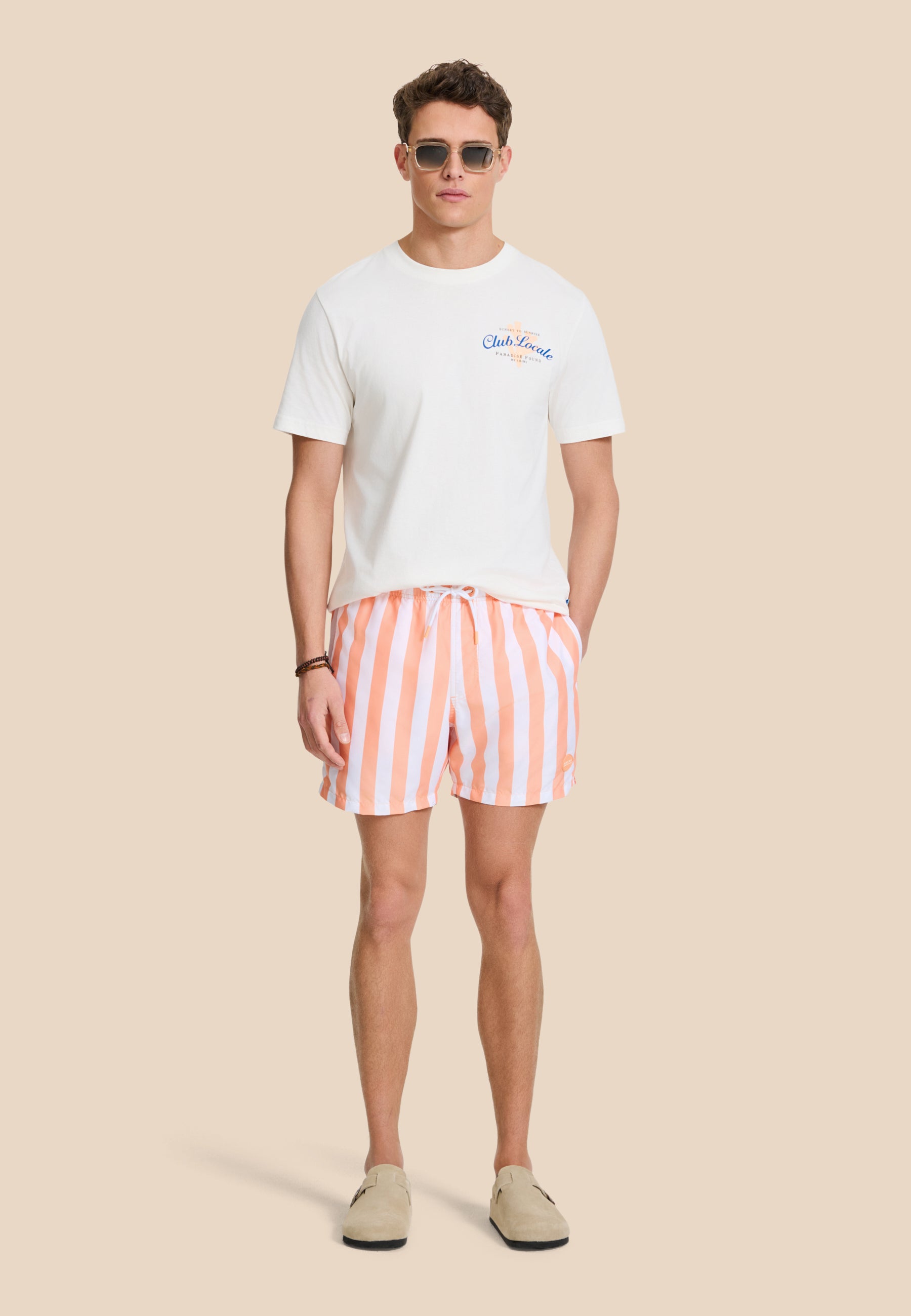 MAC swim shorts broad stripe | orange sun