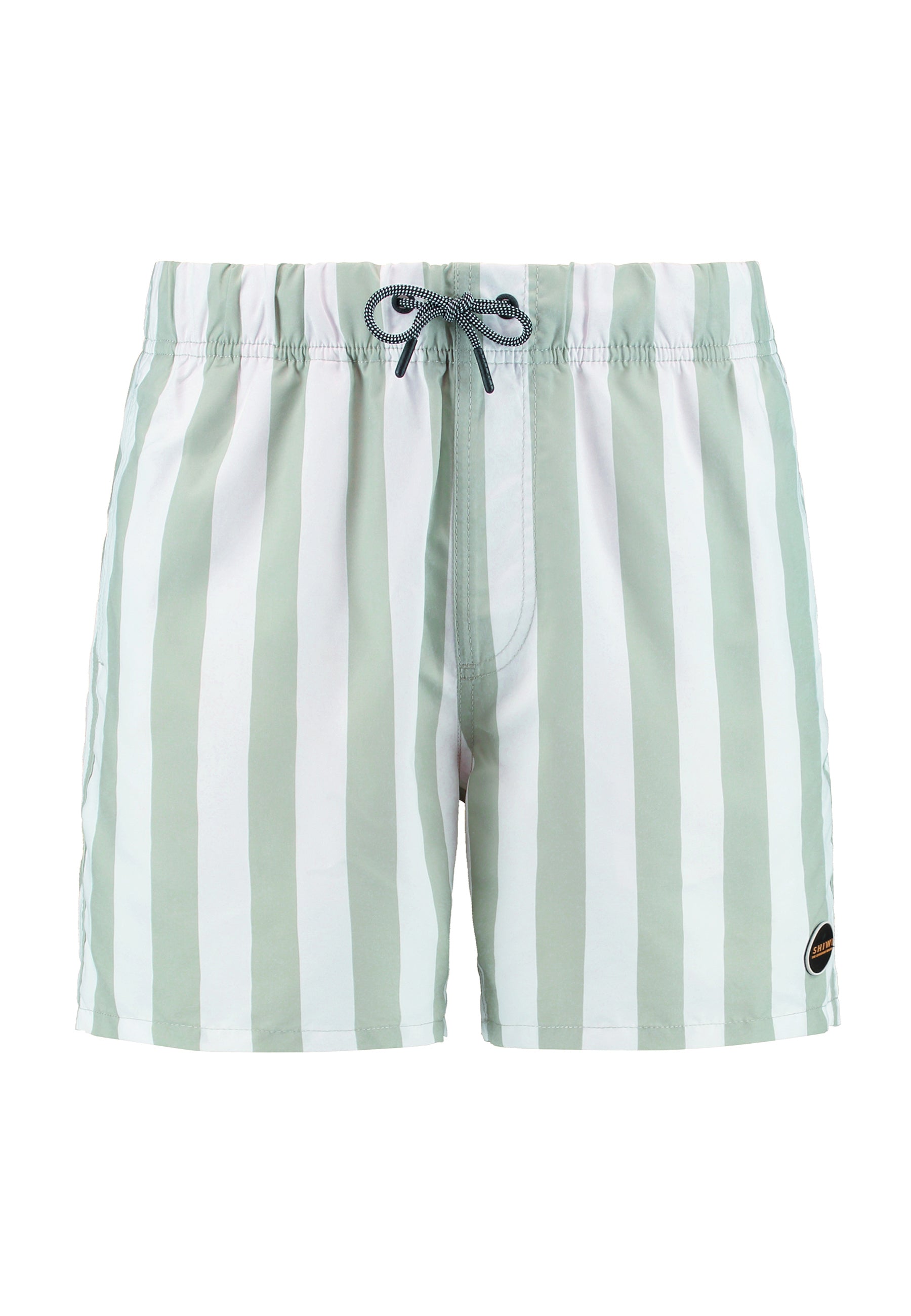 MIKE swim shorts broad stripe | dust green - Shiwi