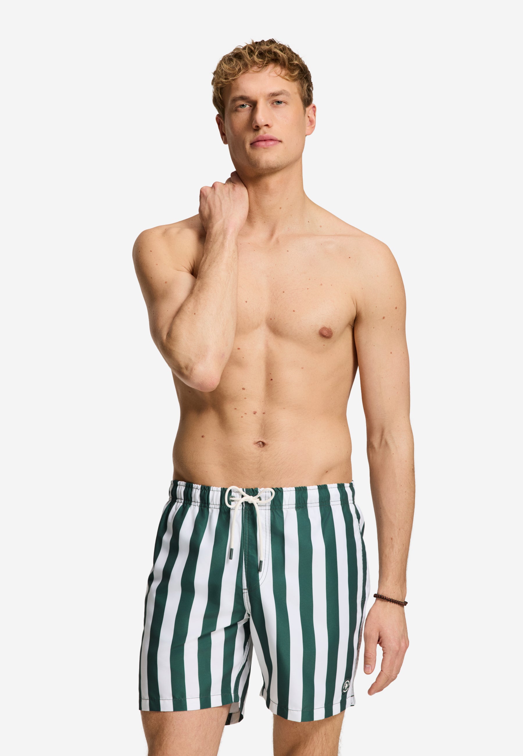 MAC zwembroek broad stripe | green leaf
