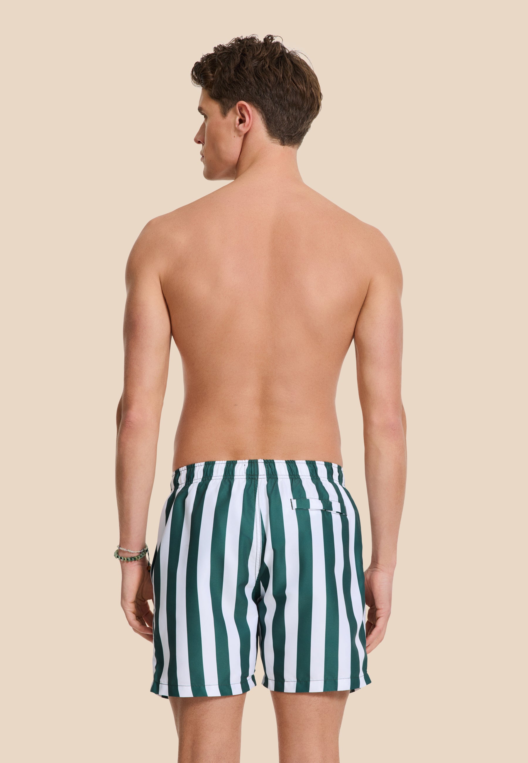 MAC swim shorts broad stripe | green leaf