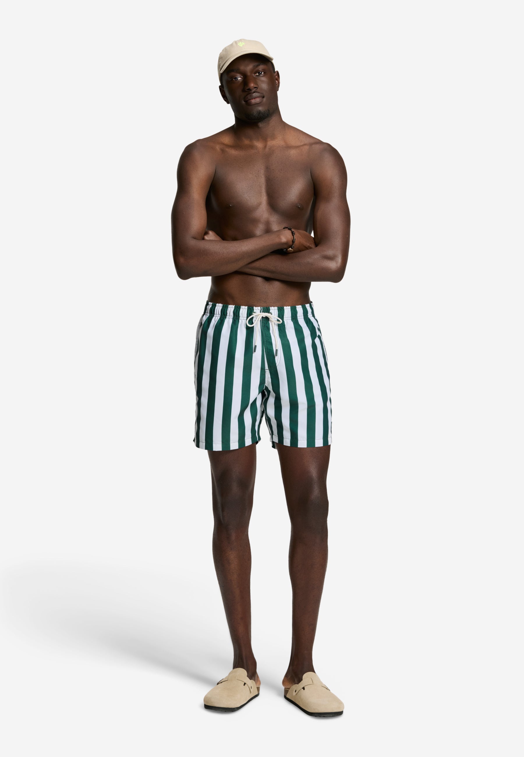 MAC zwembroek broad stripe | green leaf