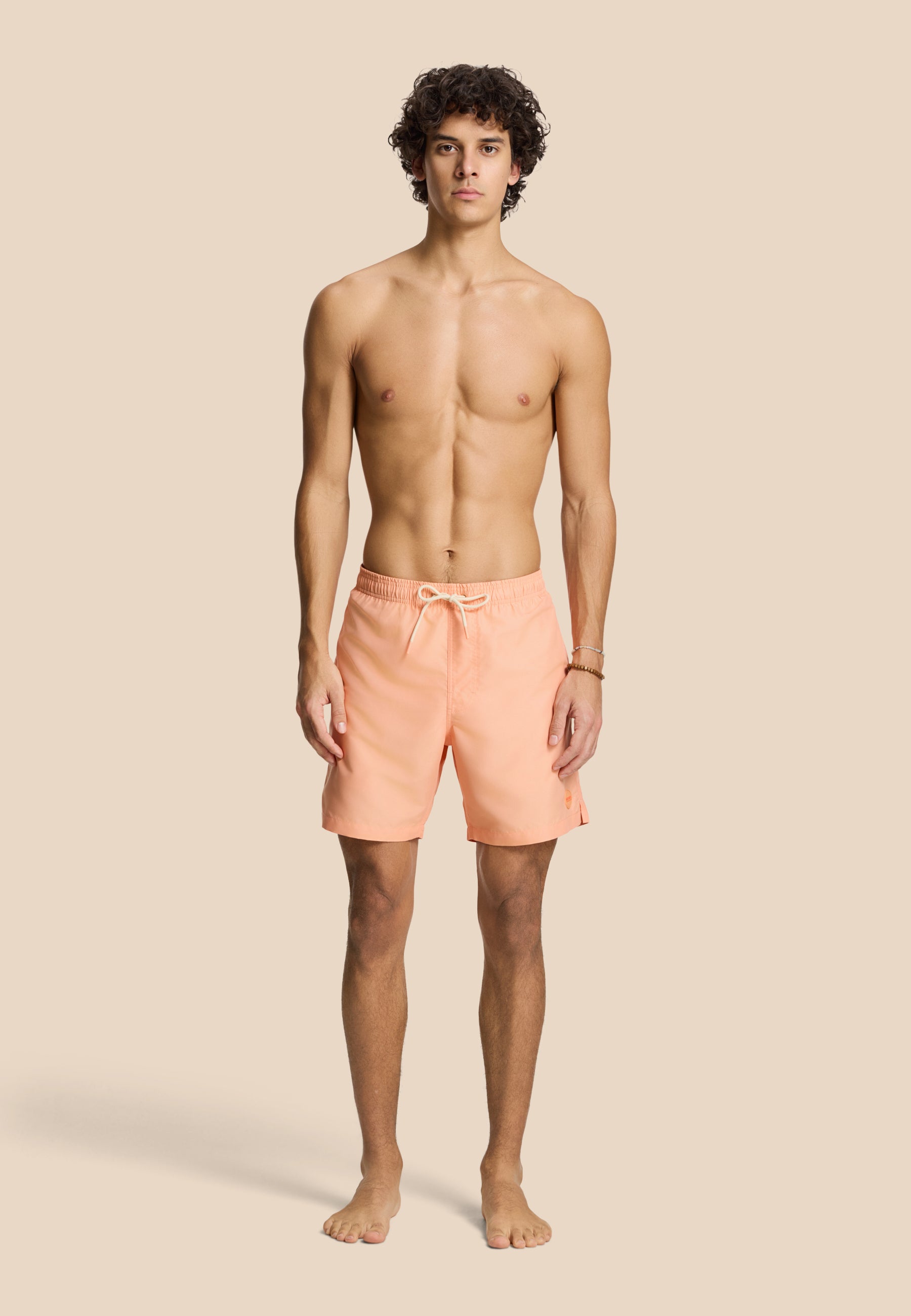 MIKE swim shorts solid | orange sun