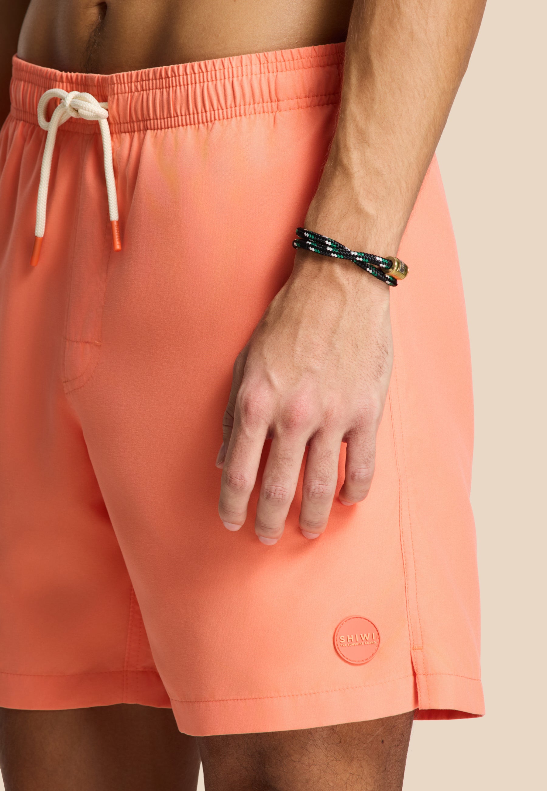 MIKE swim shorts solid | orange coral