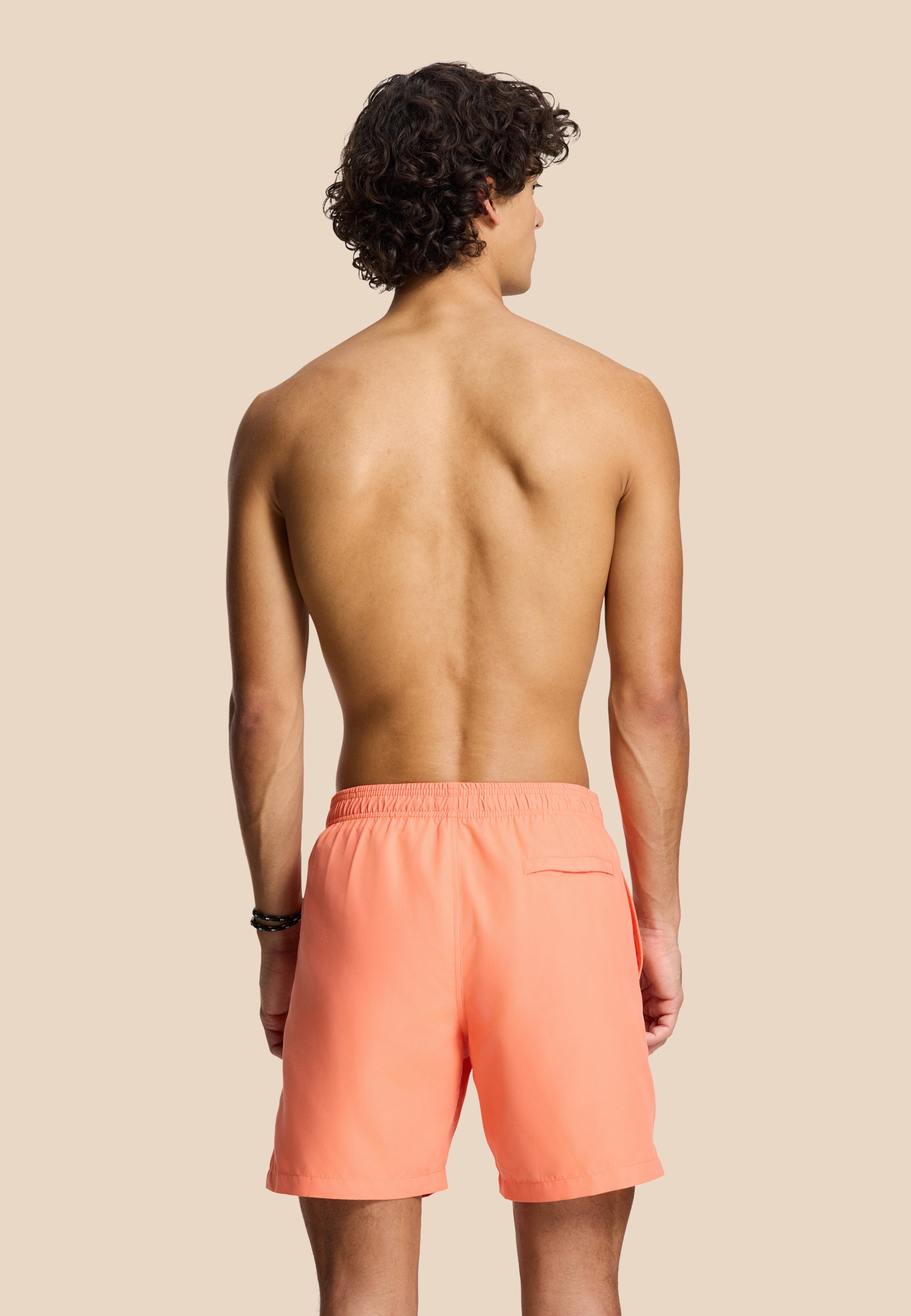 MIKE swim shorts solid | orange coral