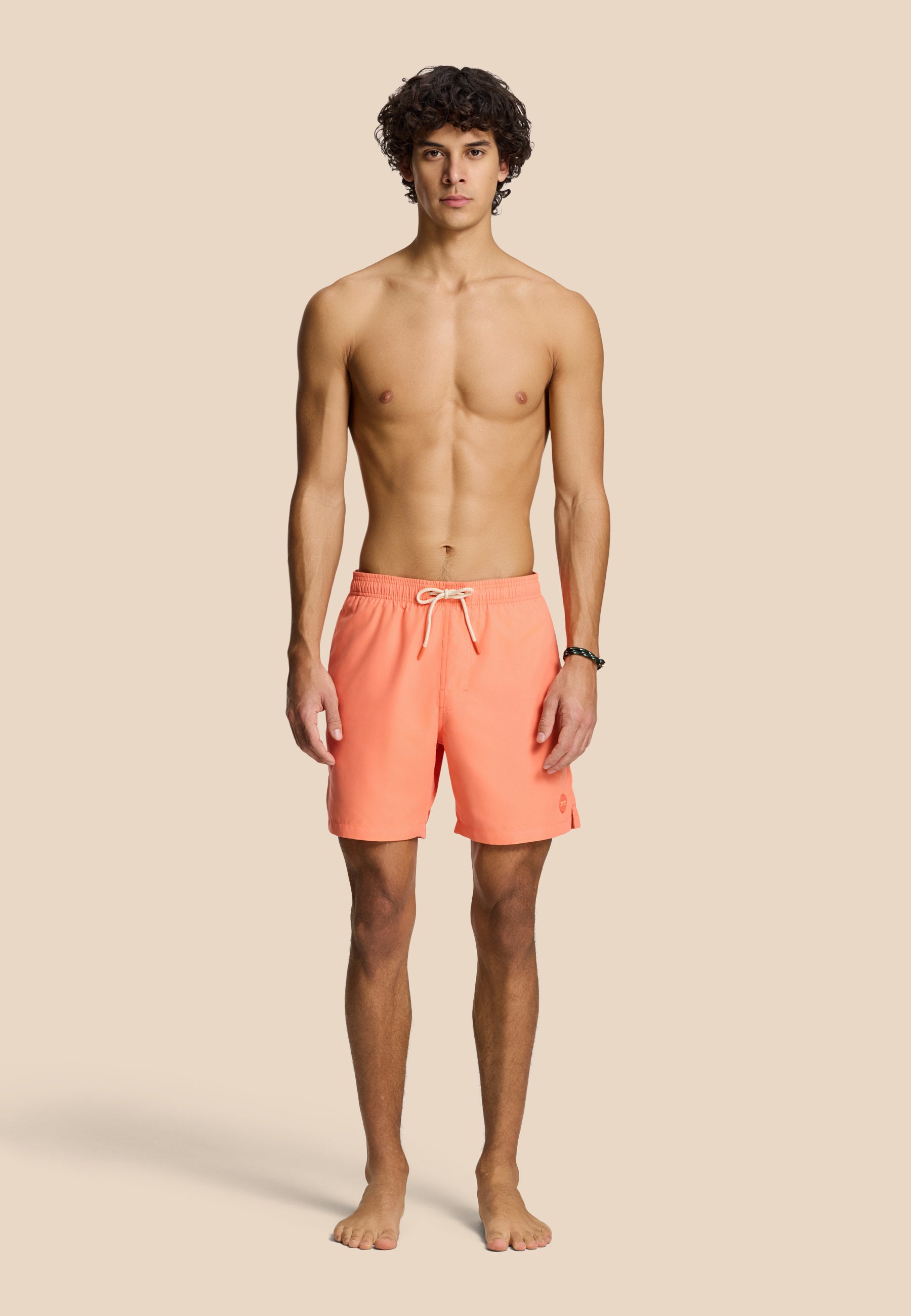 MIKE swim shorts solid | orange coral