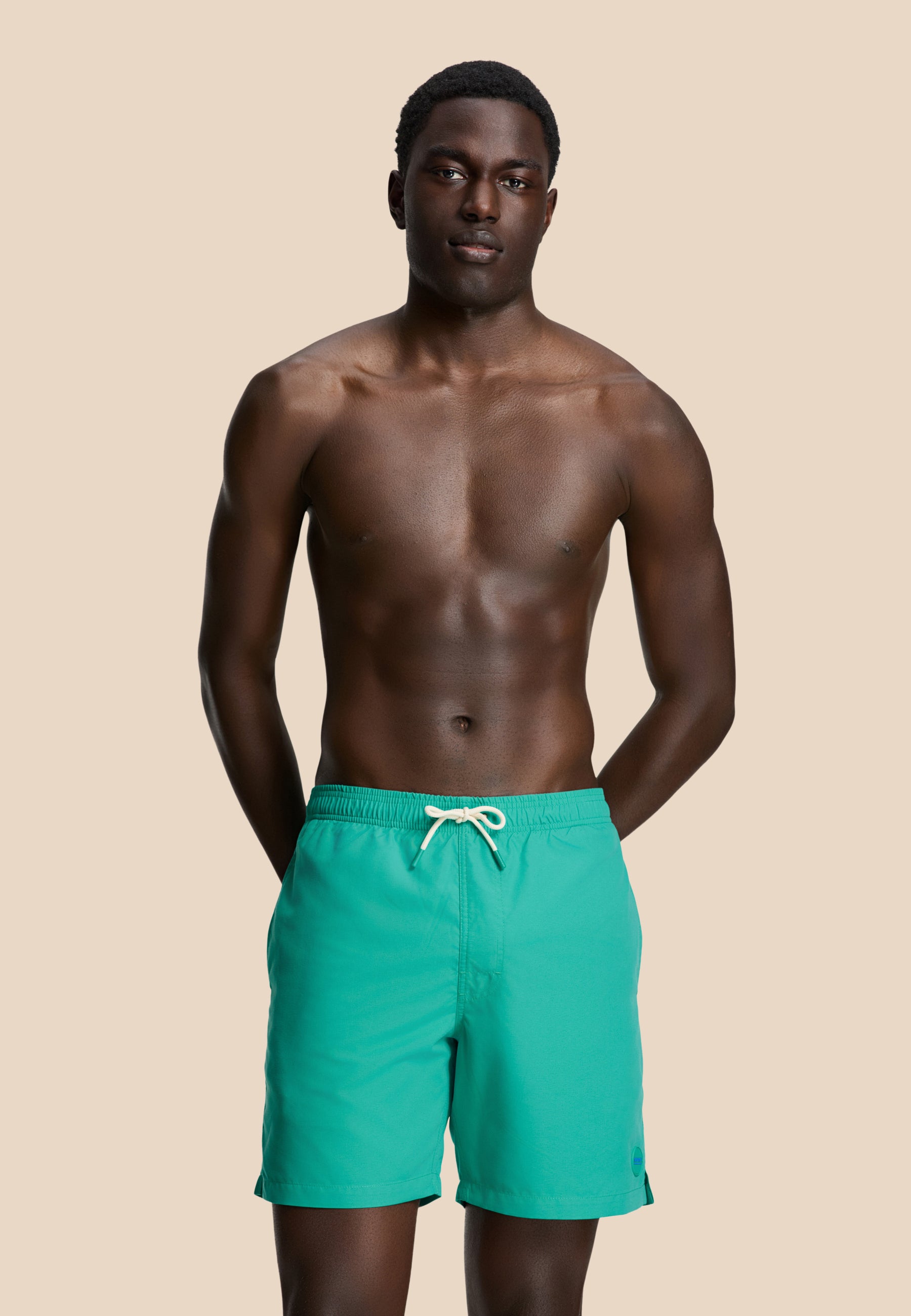 MIKE zwembroek effen | blue lagoon