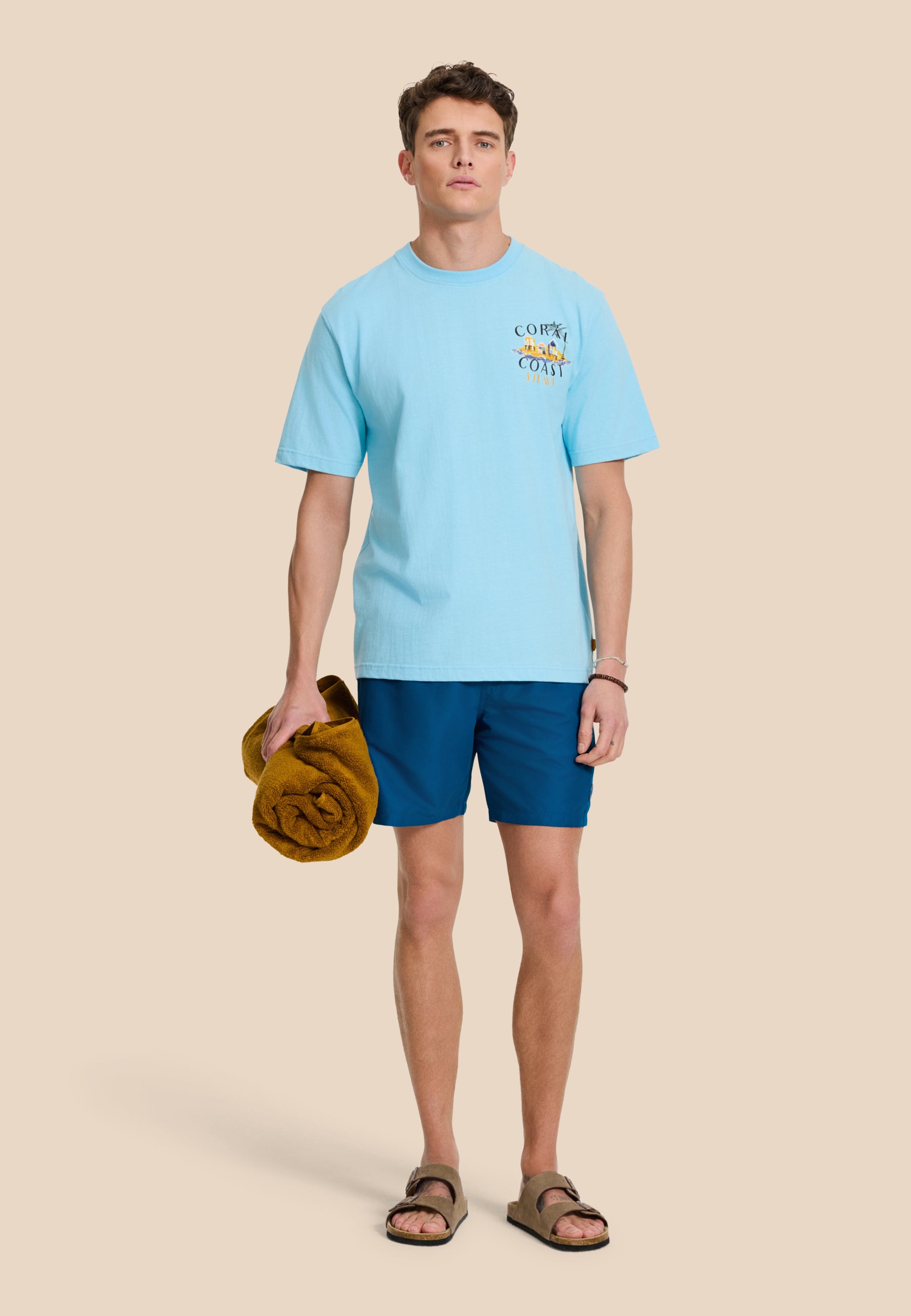 MIKE swim shorts solid | blue ocean