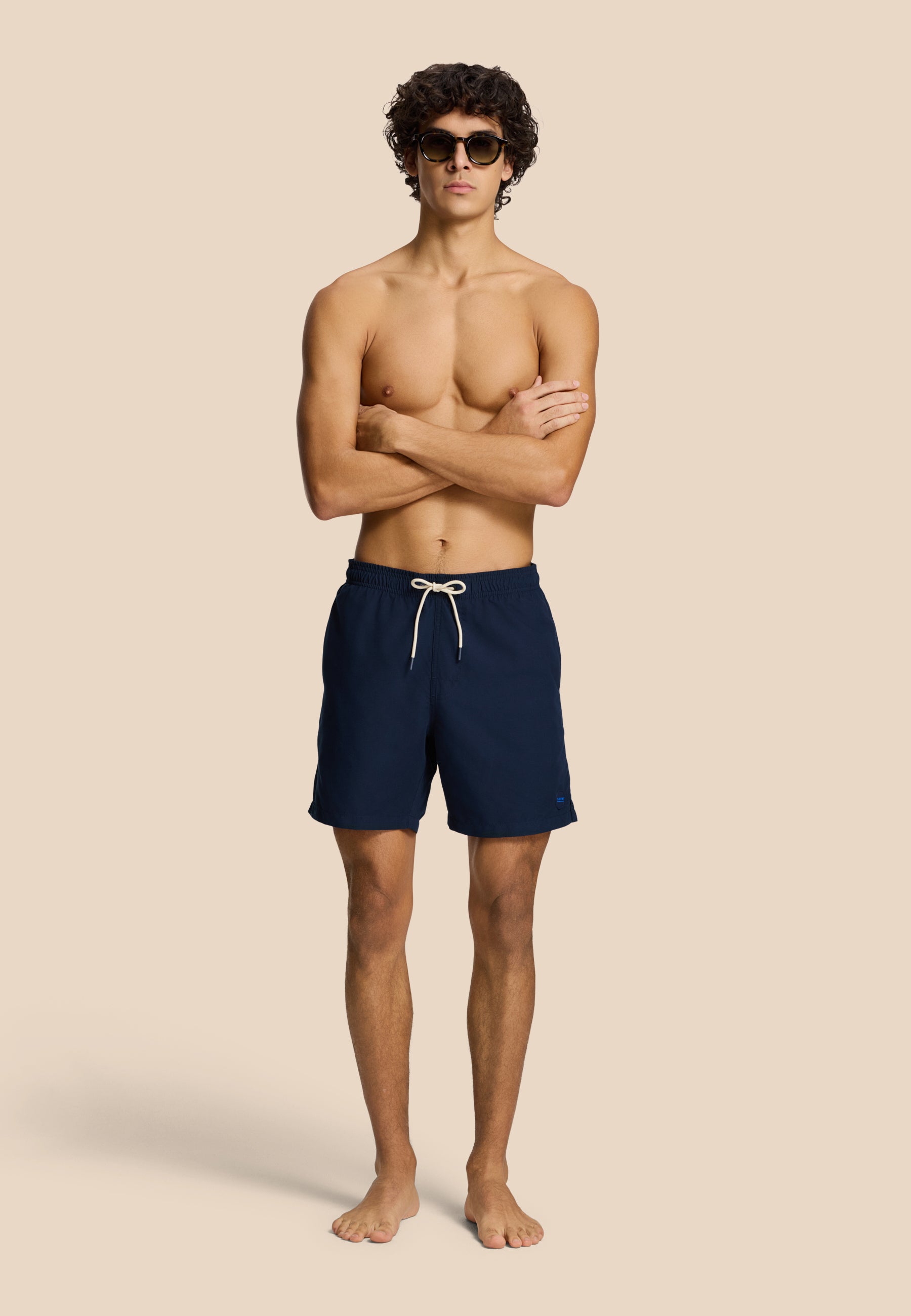 MIKE swim shorts solid | dark navy