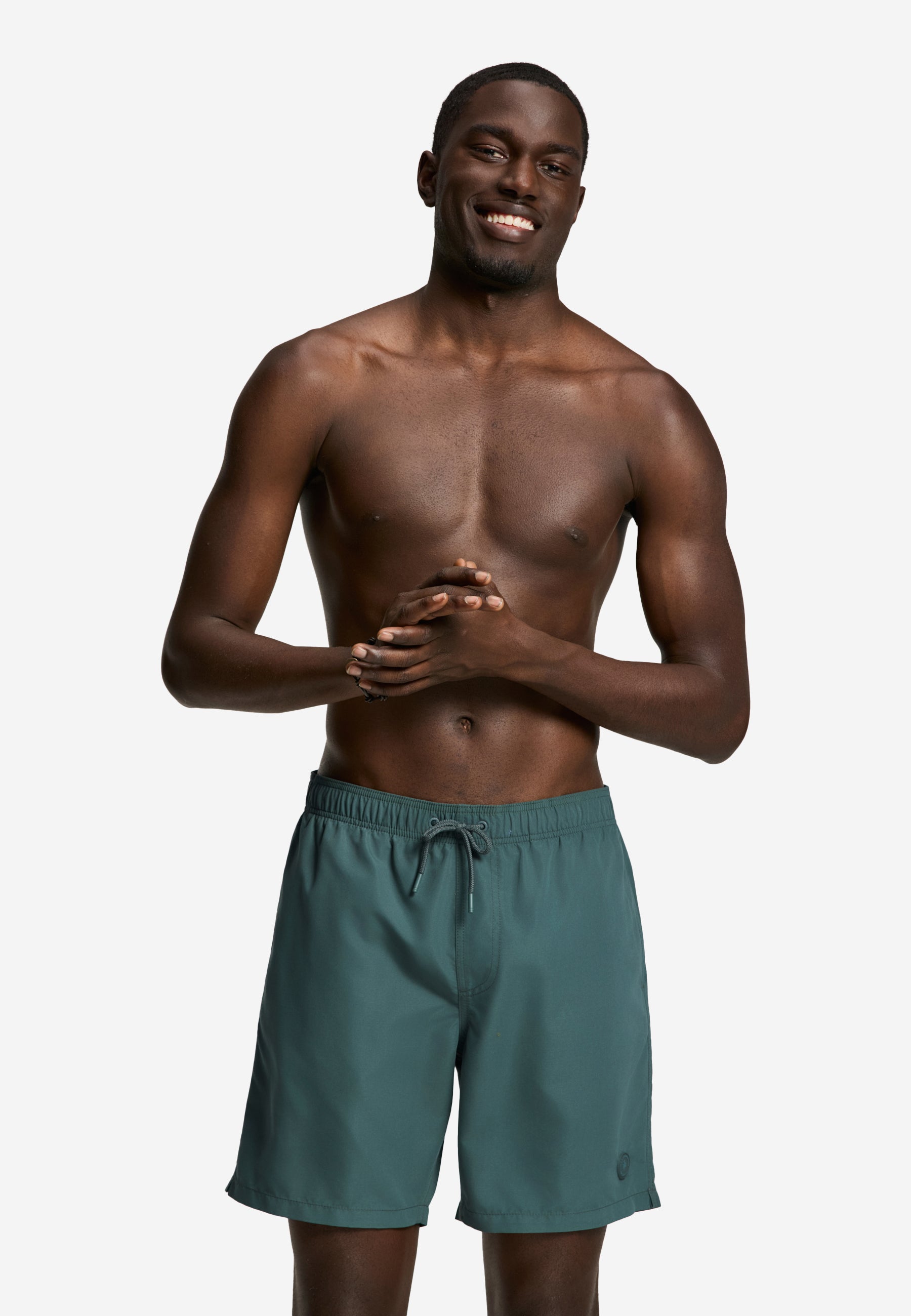 MIKE swim shorts solid | green smokey