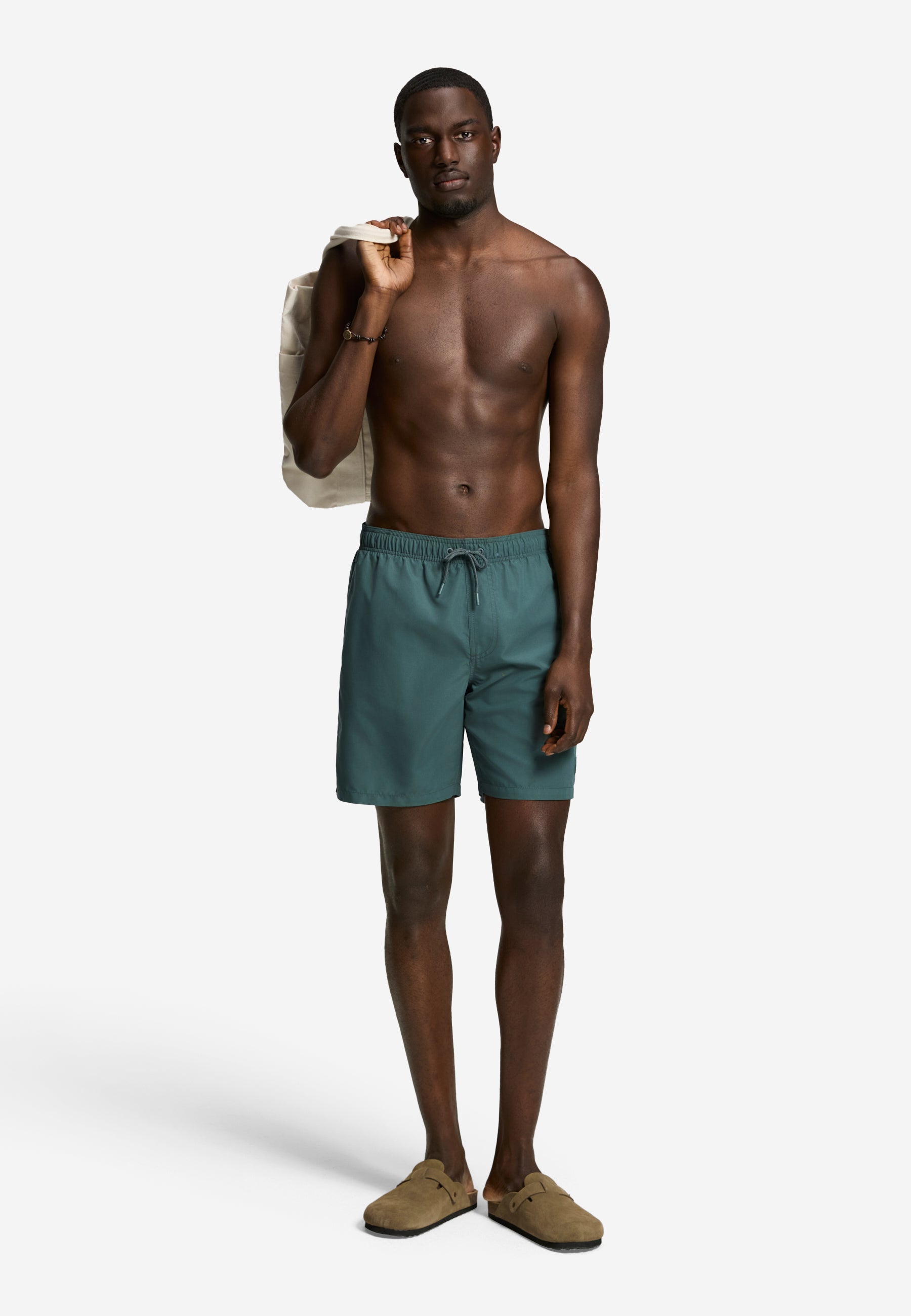 MIKE zwembroek effen | green smokey