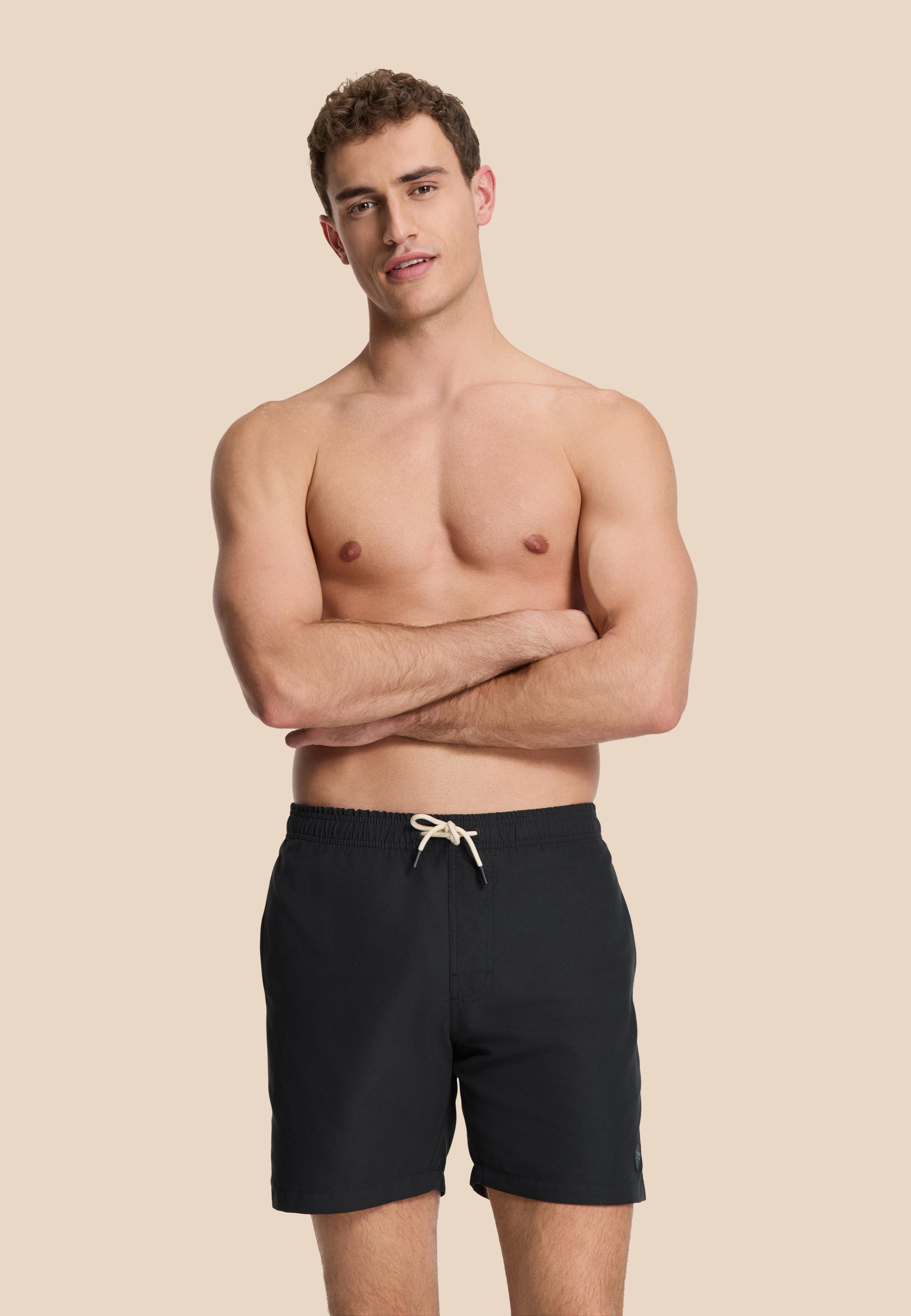 MIKE swim shorts solid | black