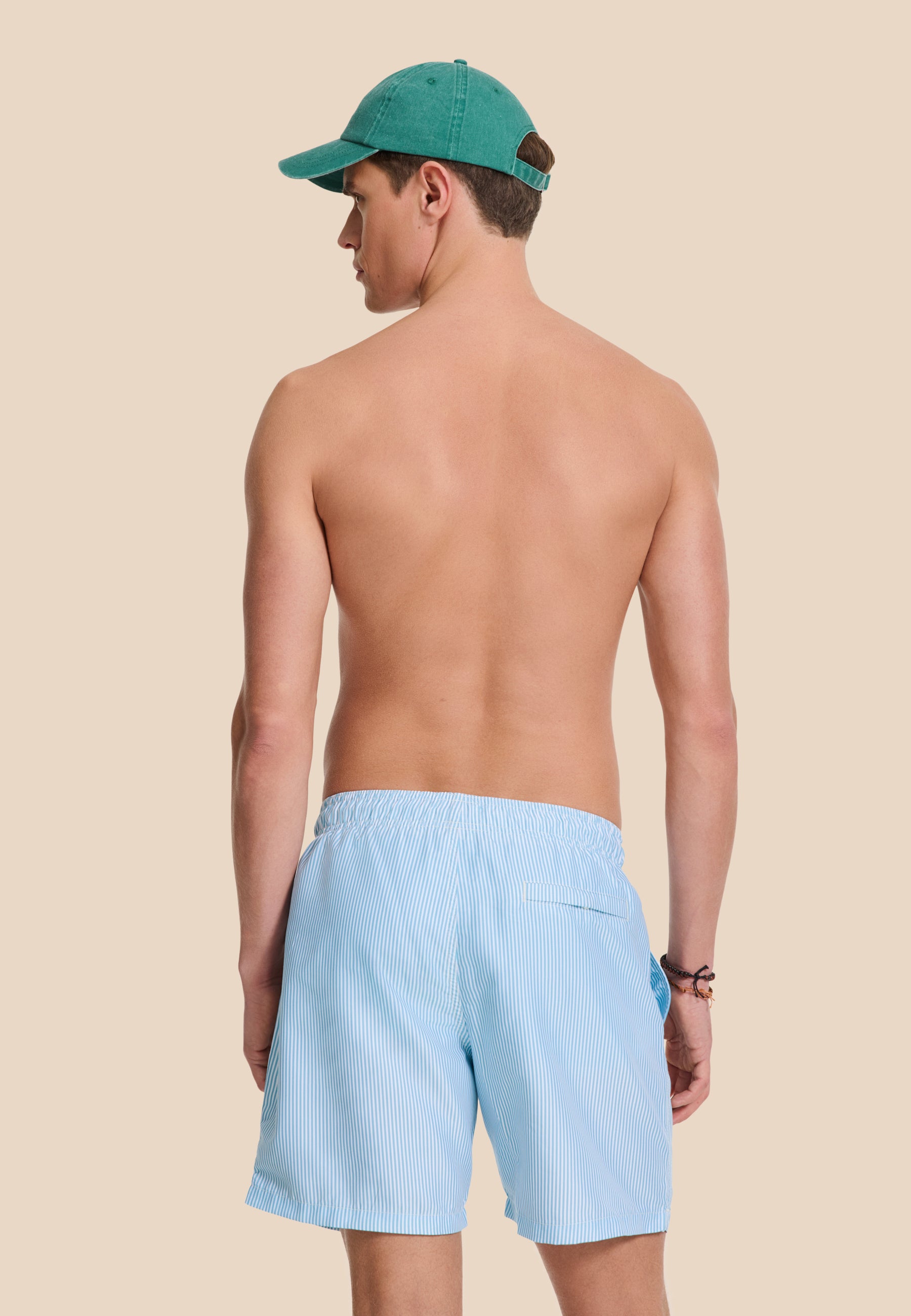 MIKE swim shorts fine stripe | blue sky