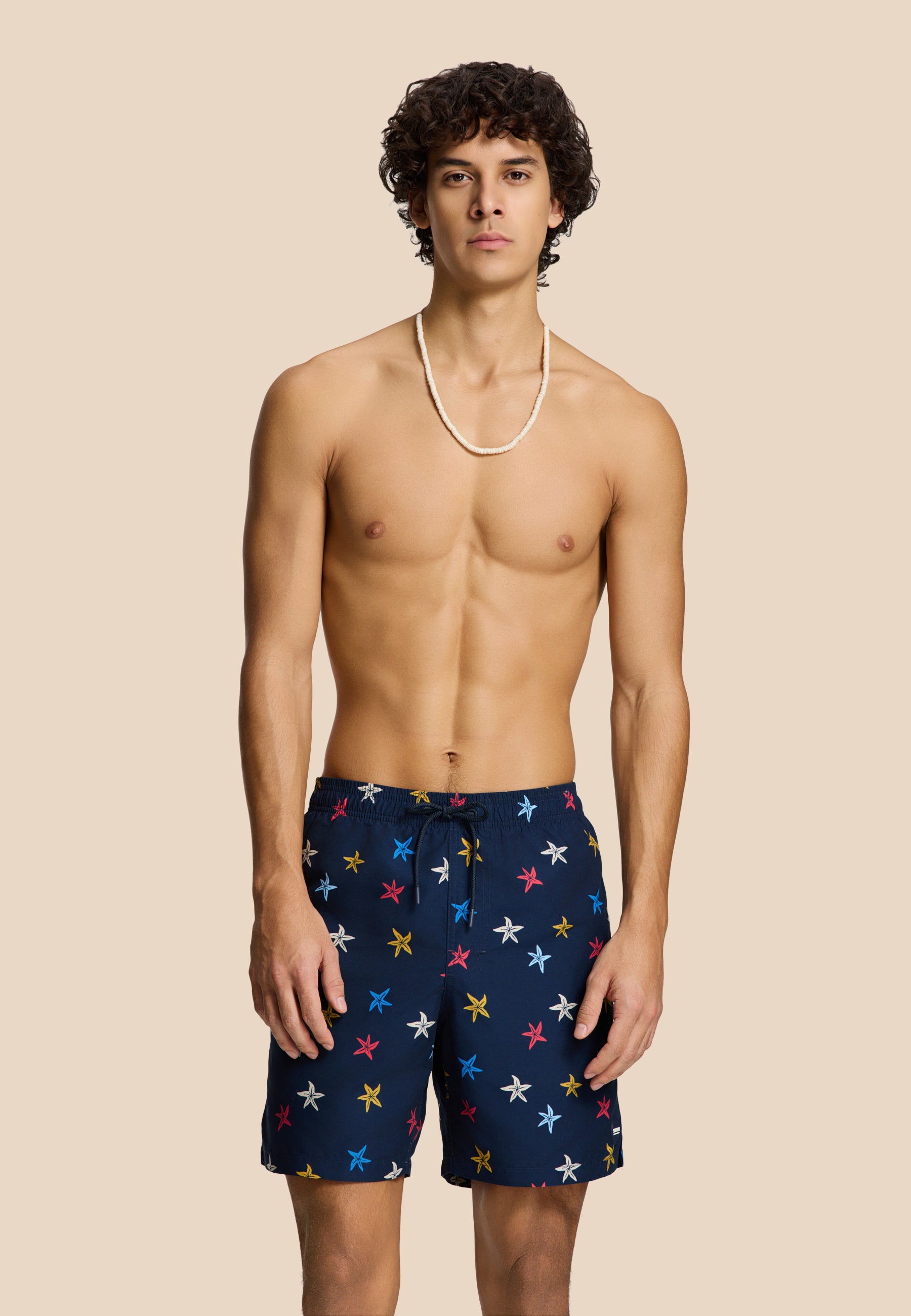 MIKE swim shorts starfishes | blue navy