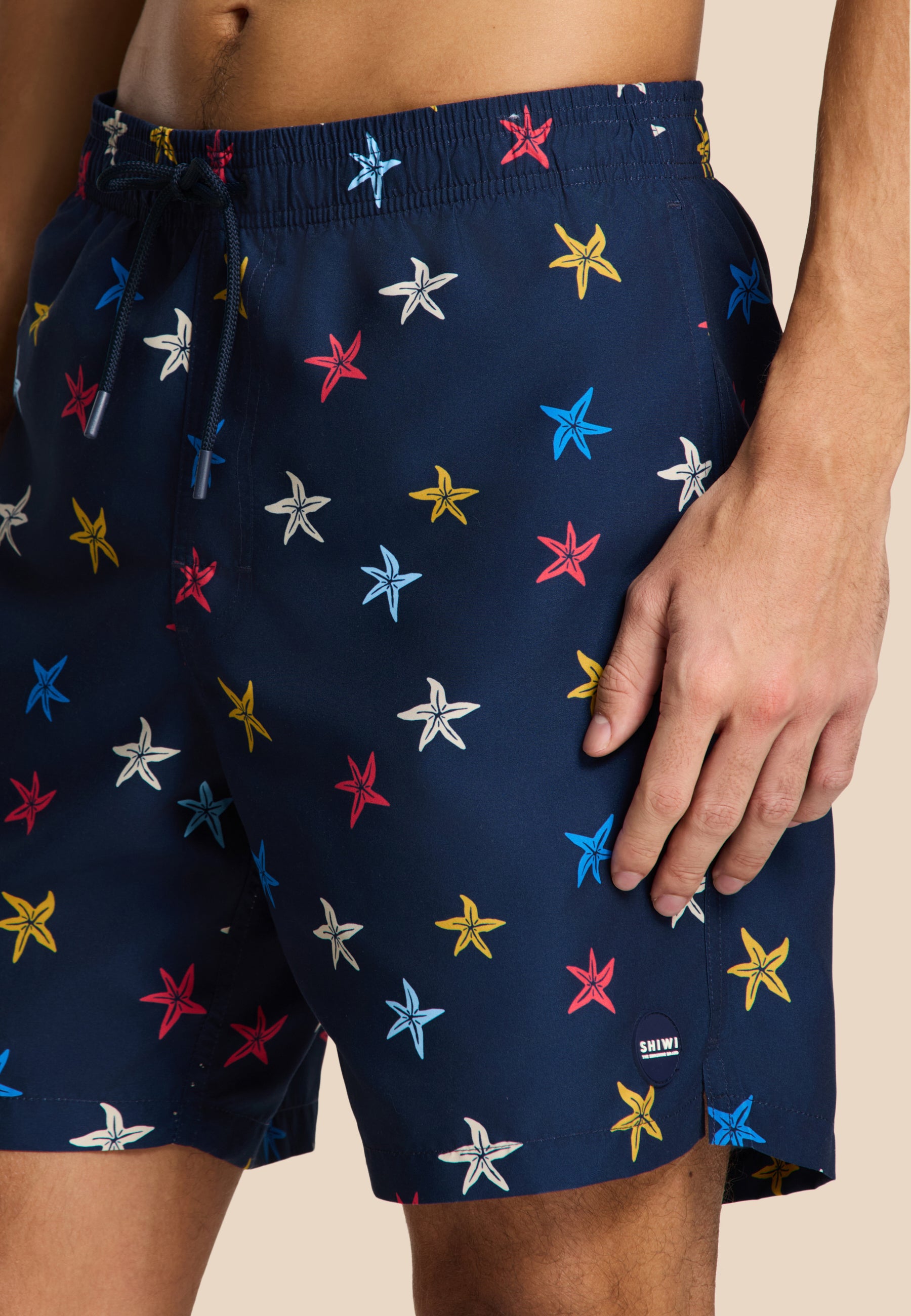 MIKE swim shorts starfishes | blue navy