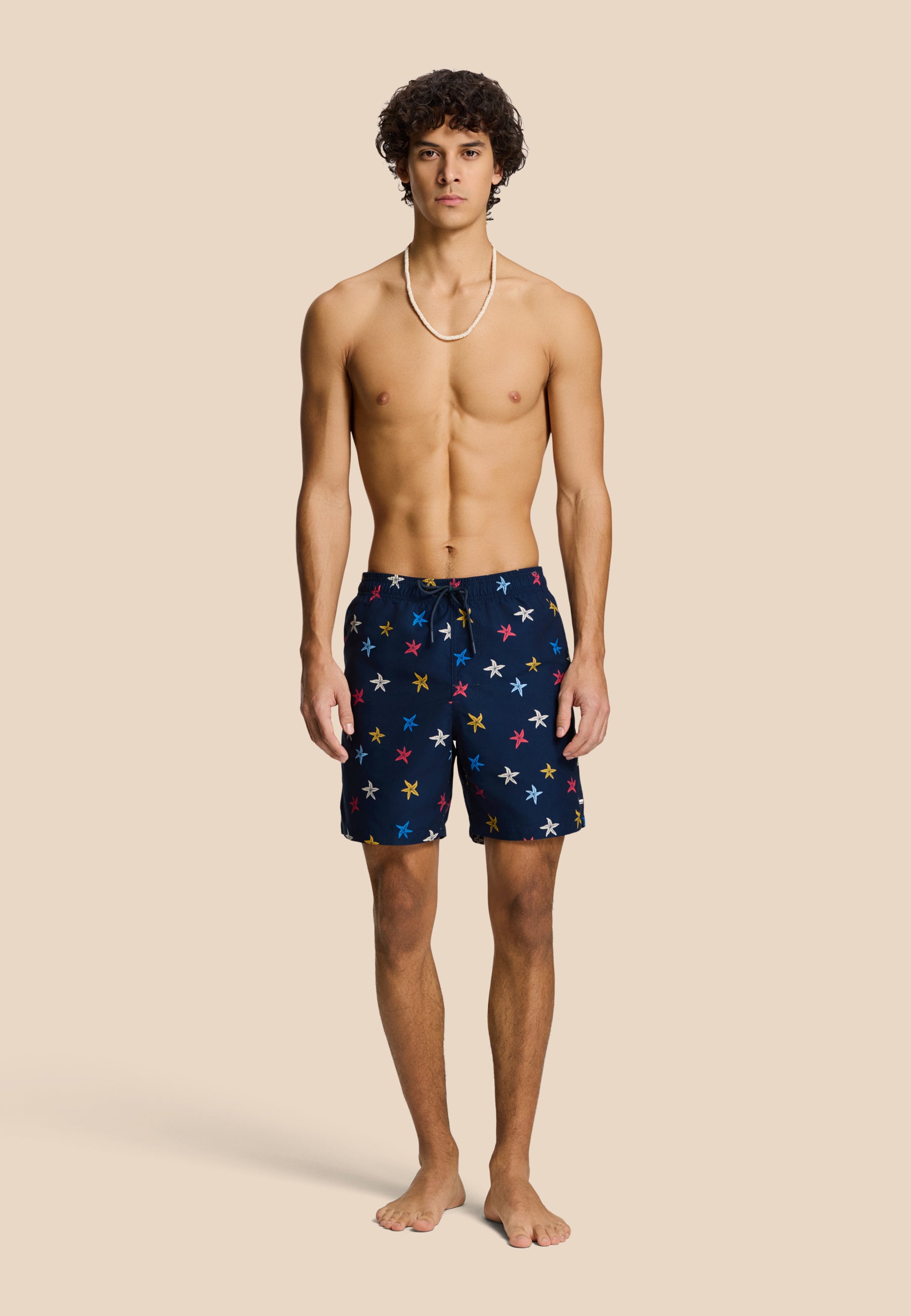 MIKE swim shorts starfishes | blue navy