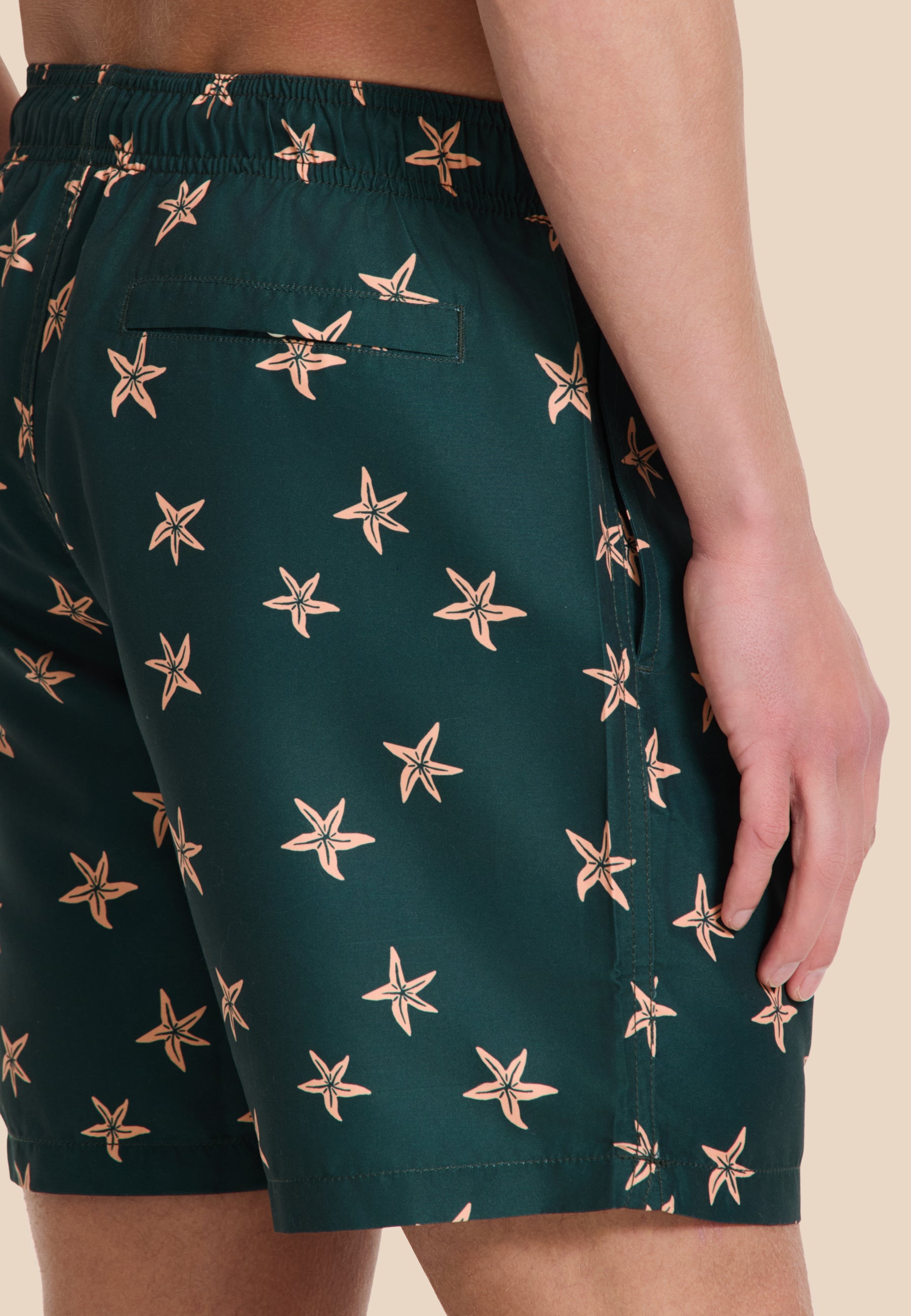 MIKE swim shorts starfishes | green leaf