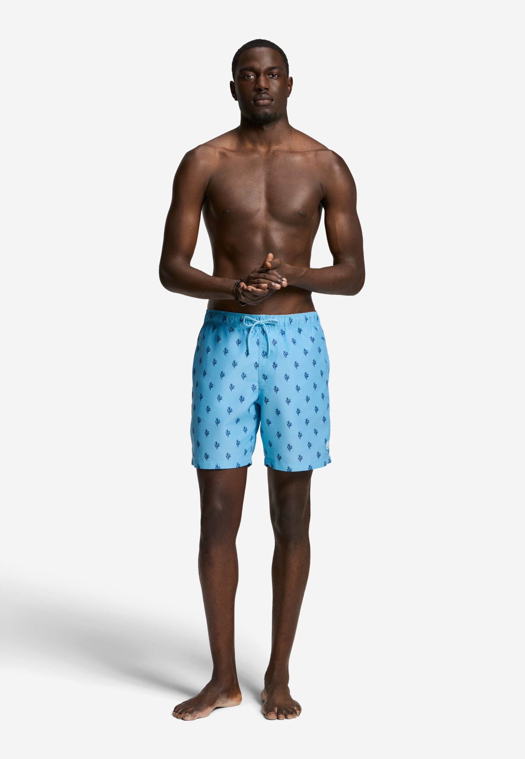 MIKE zwembroek sketched coral | blue sky