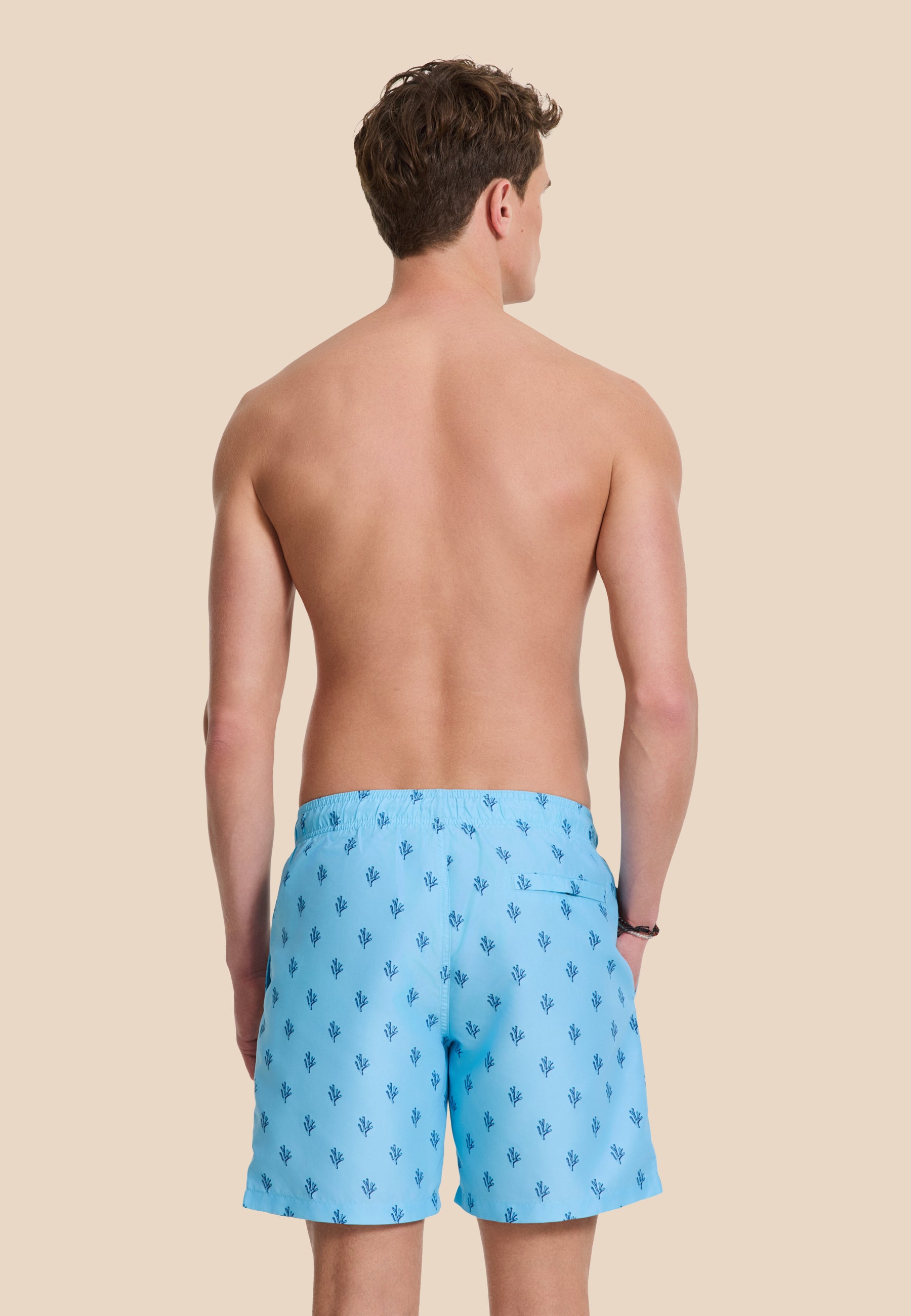 MIKE swim shorts sketched coral | blue sky