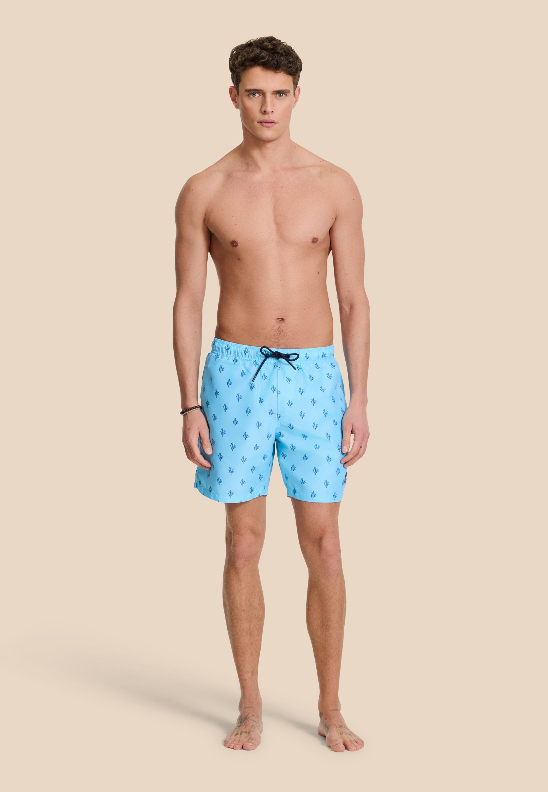 MIKE swim shorts sketched coral | blue sky