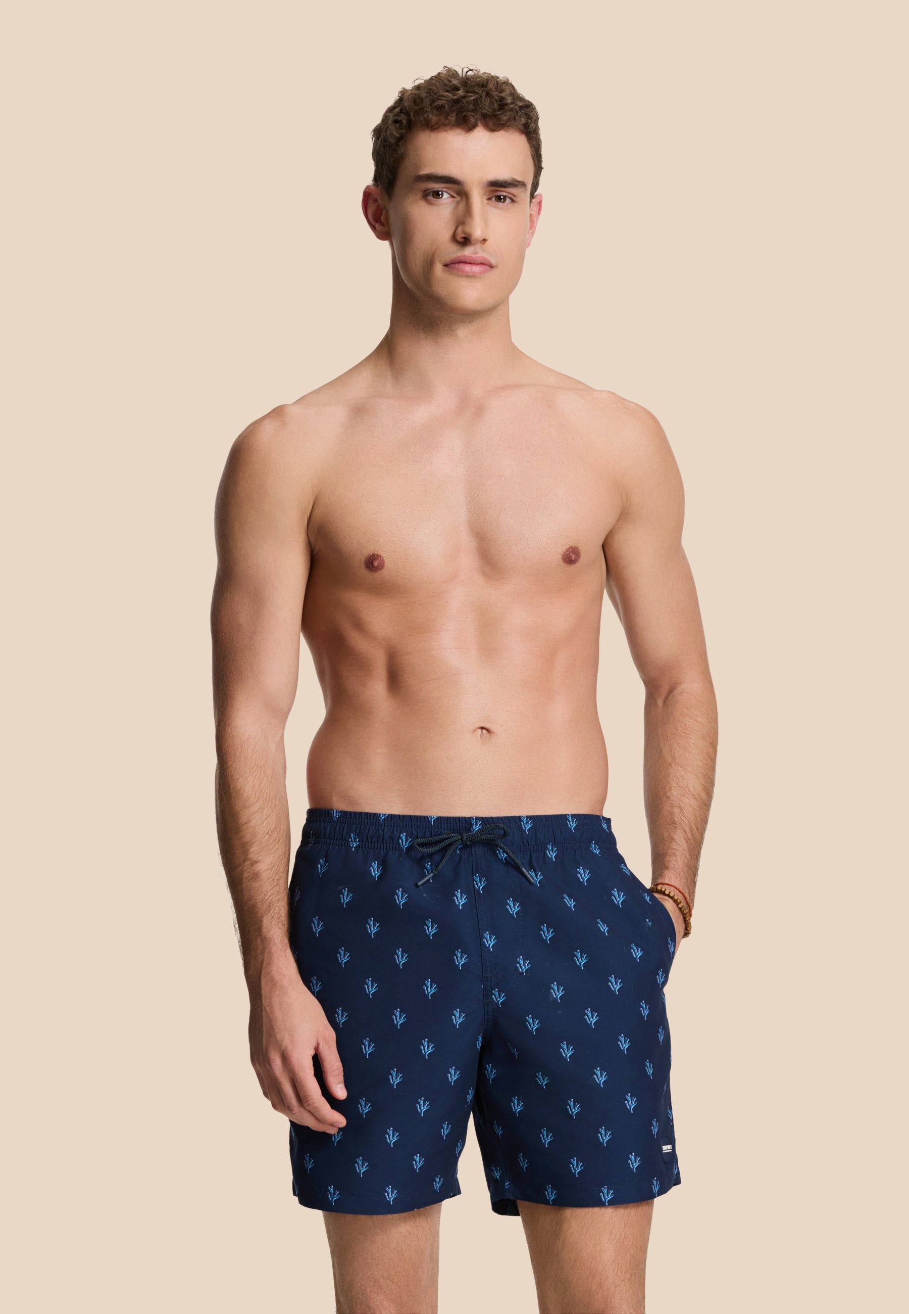 MIKE swim shorts 7 inch sketched coral