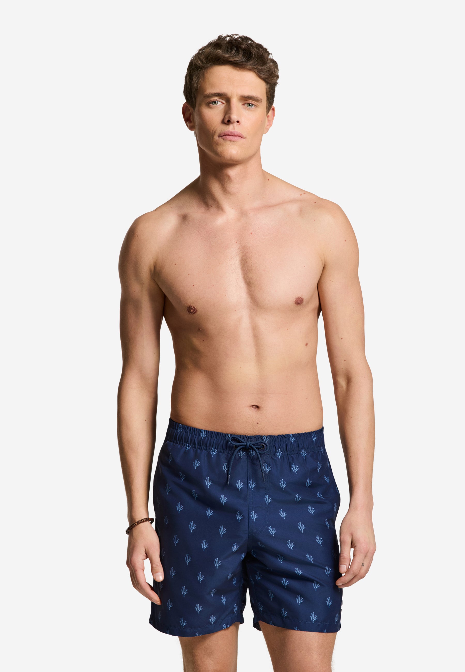 MIKE zwembroek sketched coral | blue navy