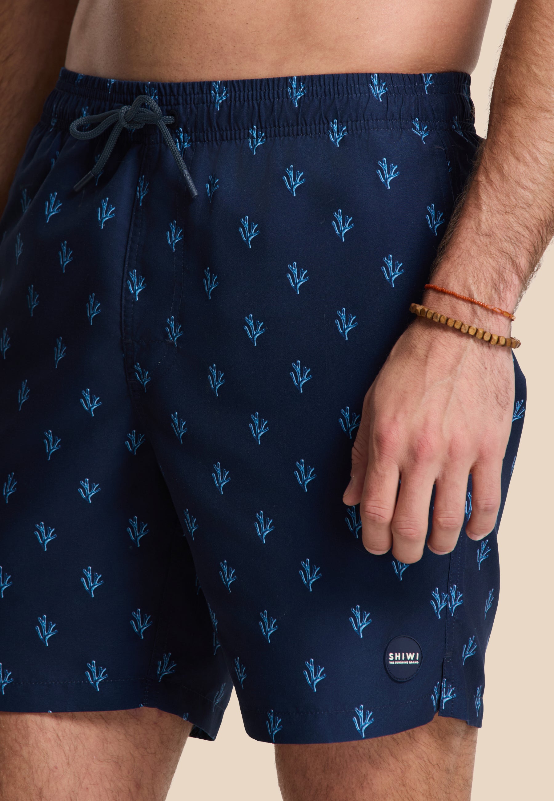 MIKE swim shorts 7 inch sketched coral