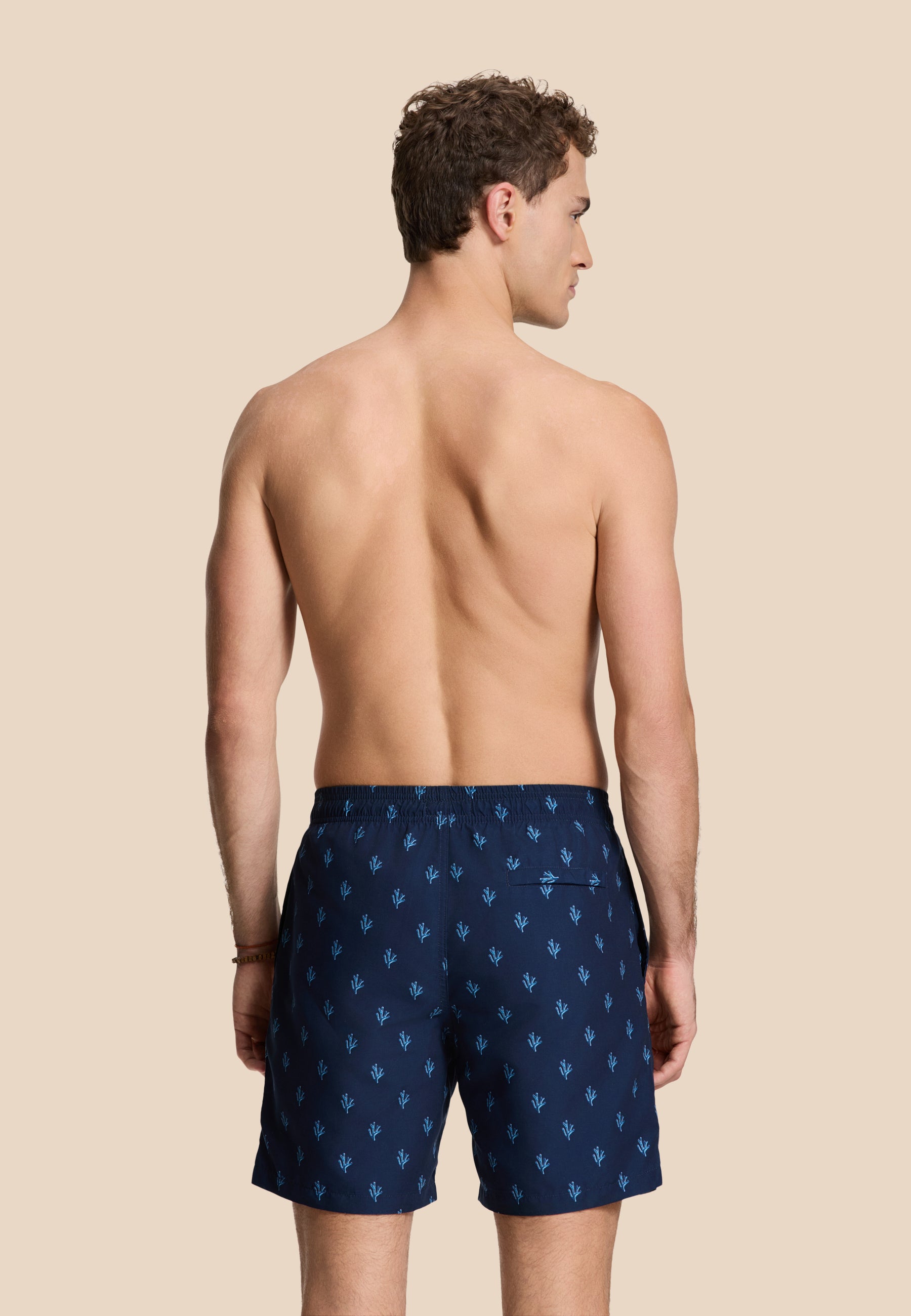 MIKE swim shorts sketched coral | blue navy - Shiwi