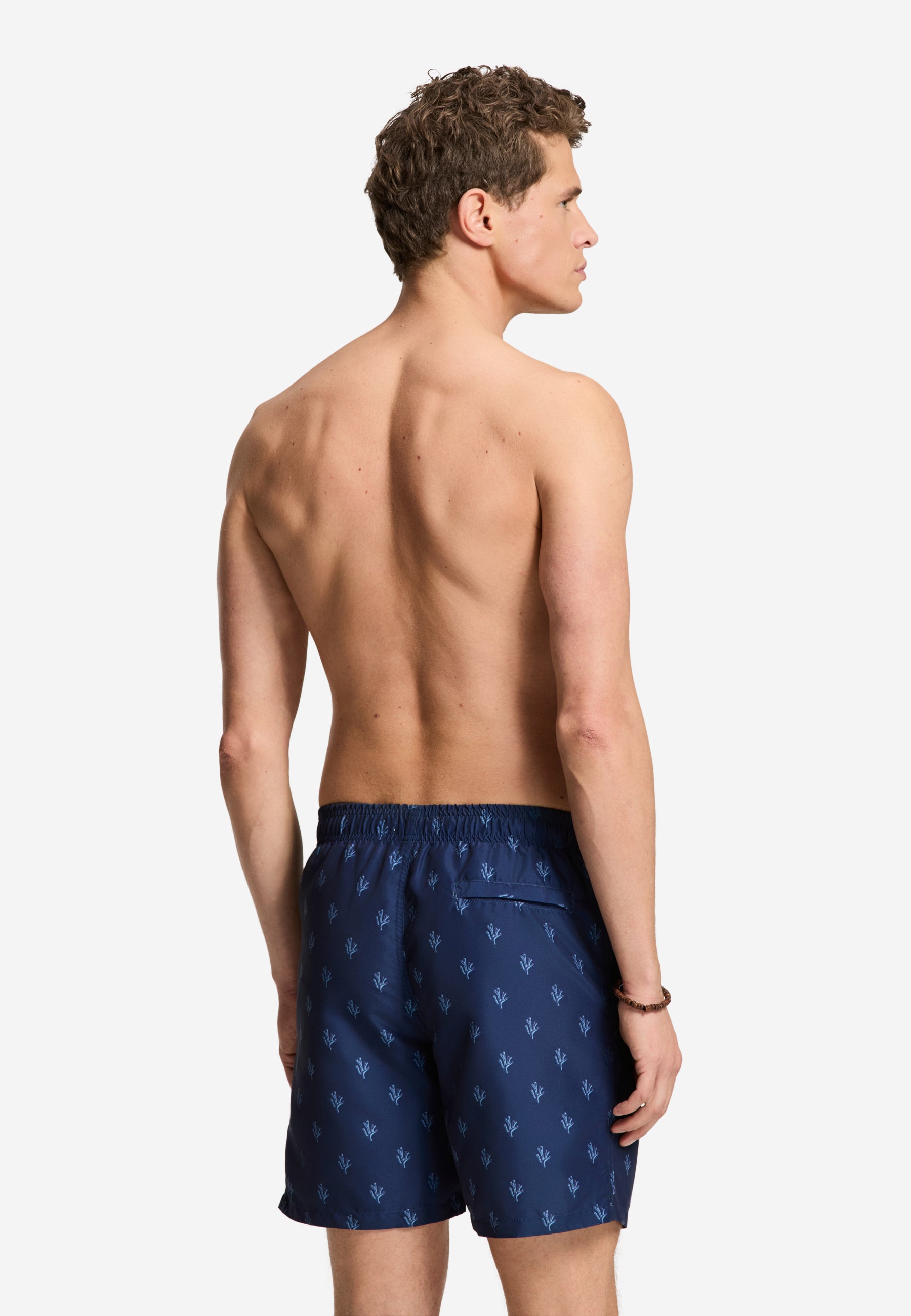 MIKE swim shorts sketched coral | blue navy - Shiwi