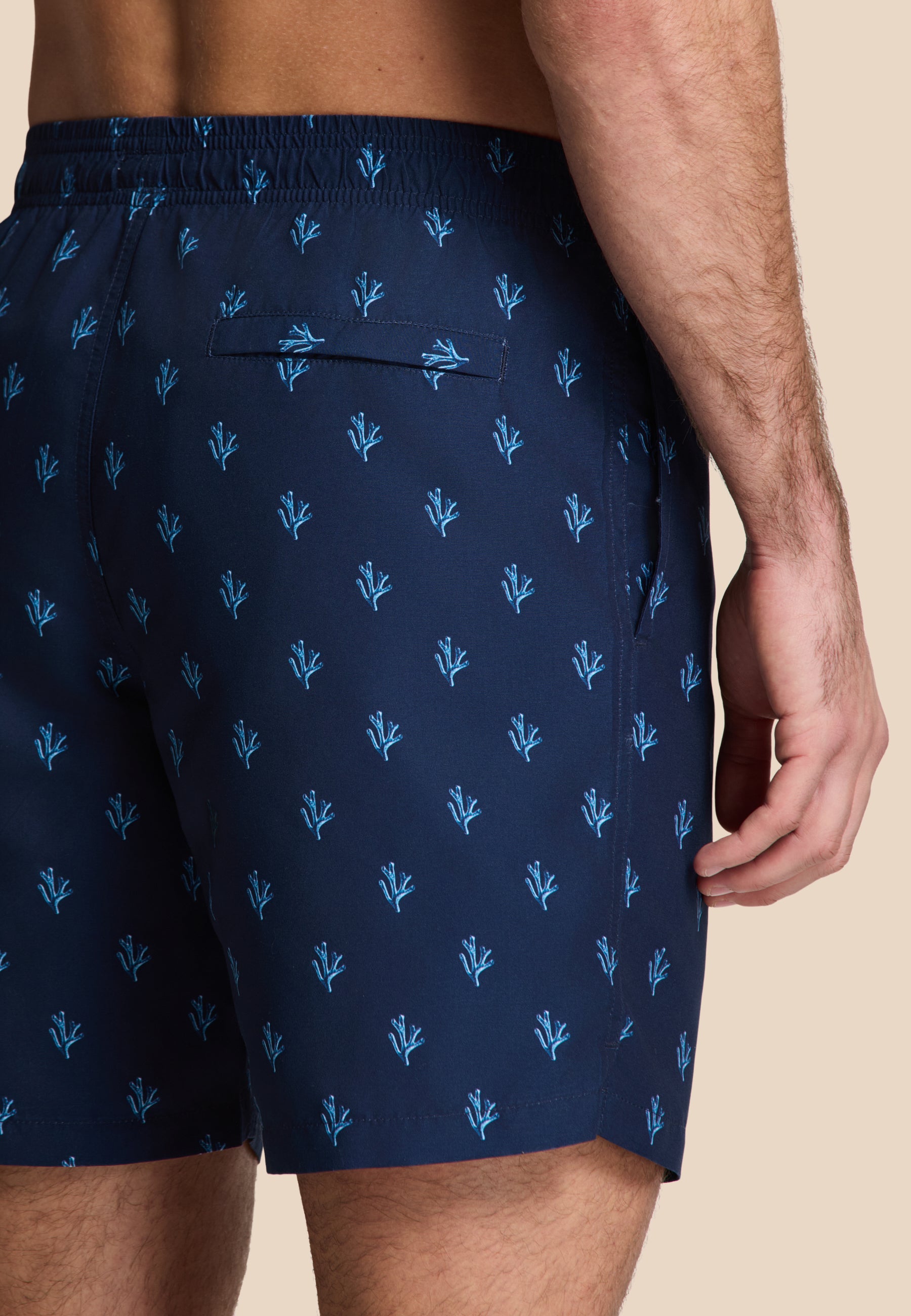 MIKE swim shorts sketched coral | blue navy - Shiwi