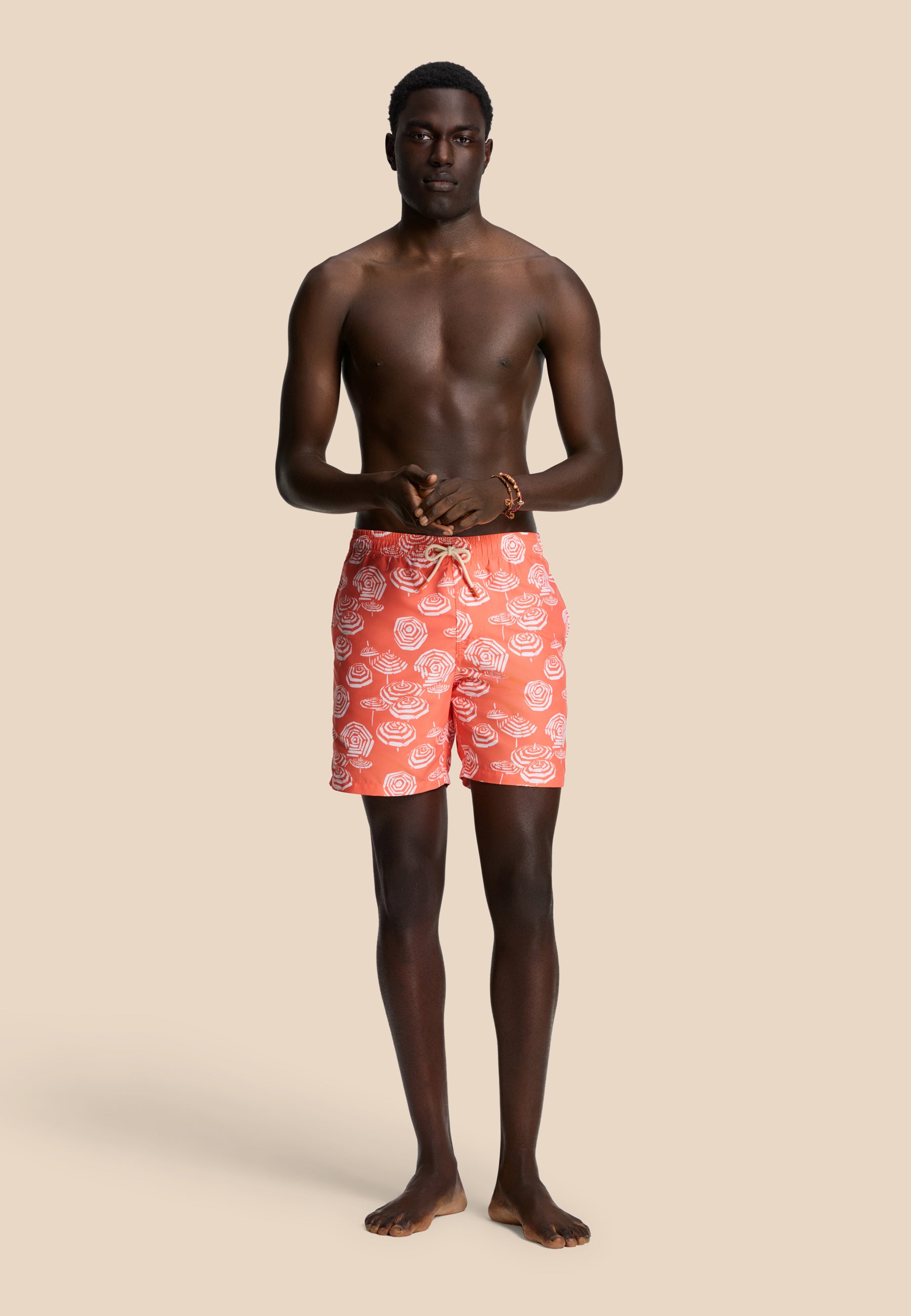 MIKE swim shorts umbrellas | orange coral