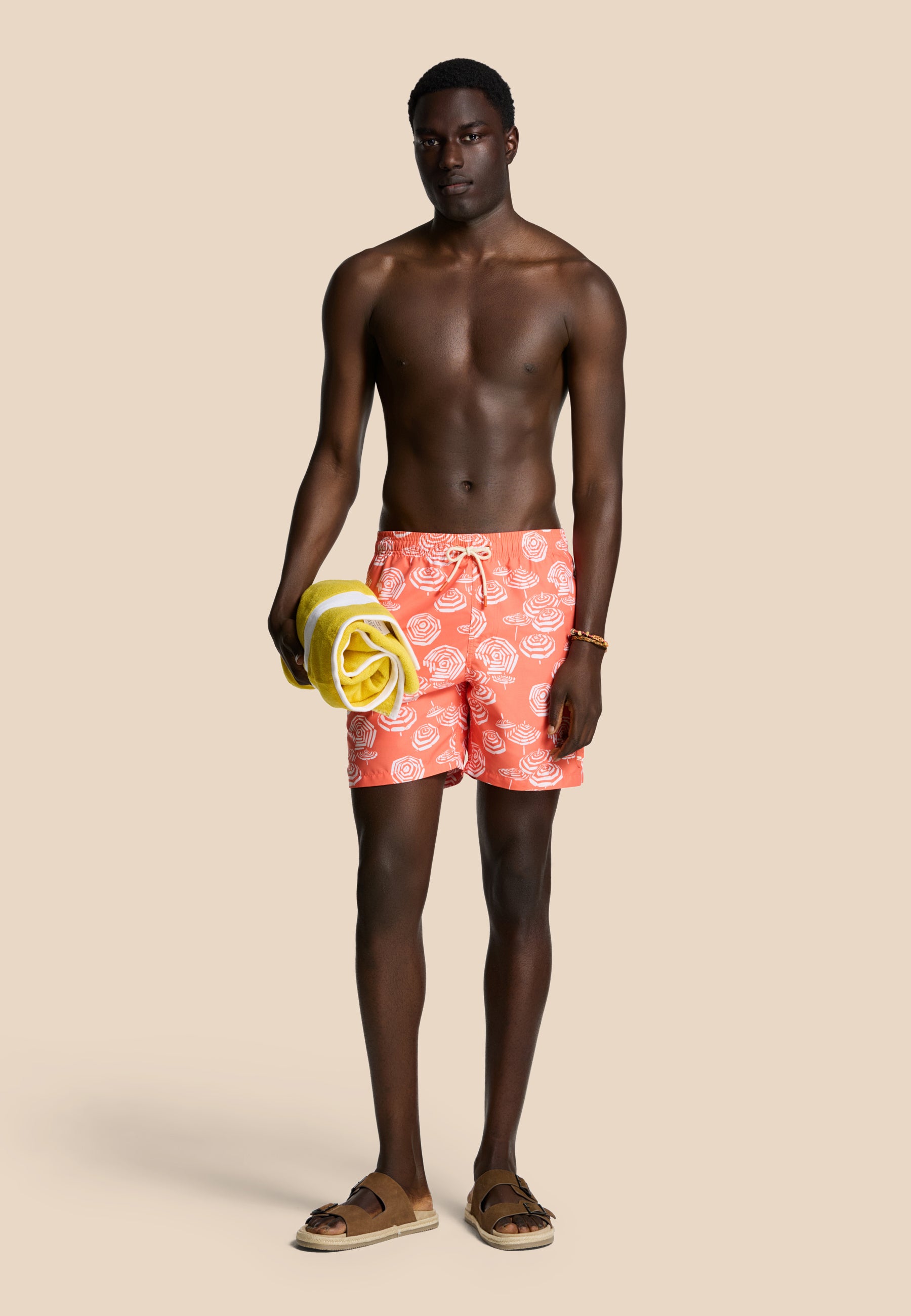MIKE swim shorts umbrellas | orange coral