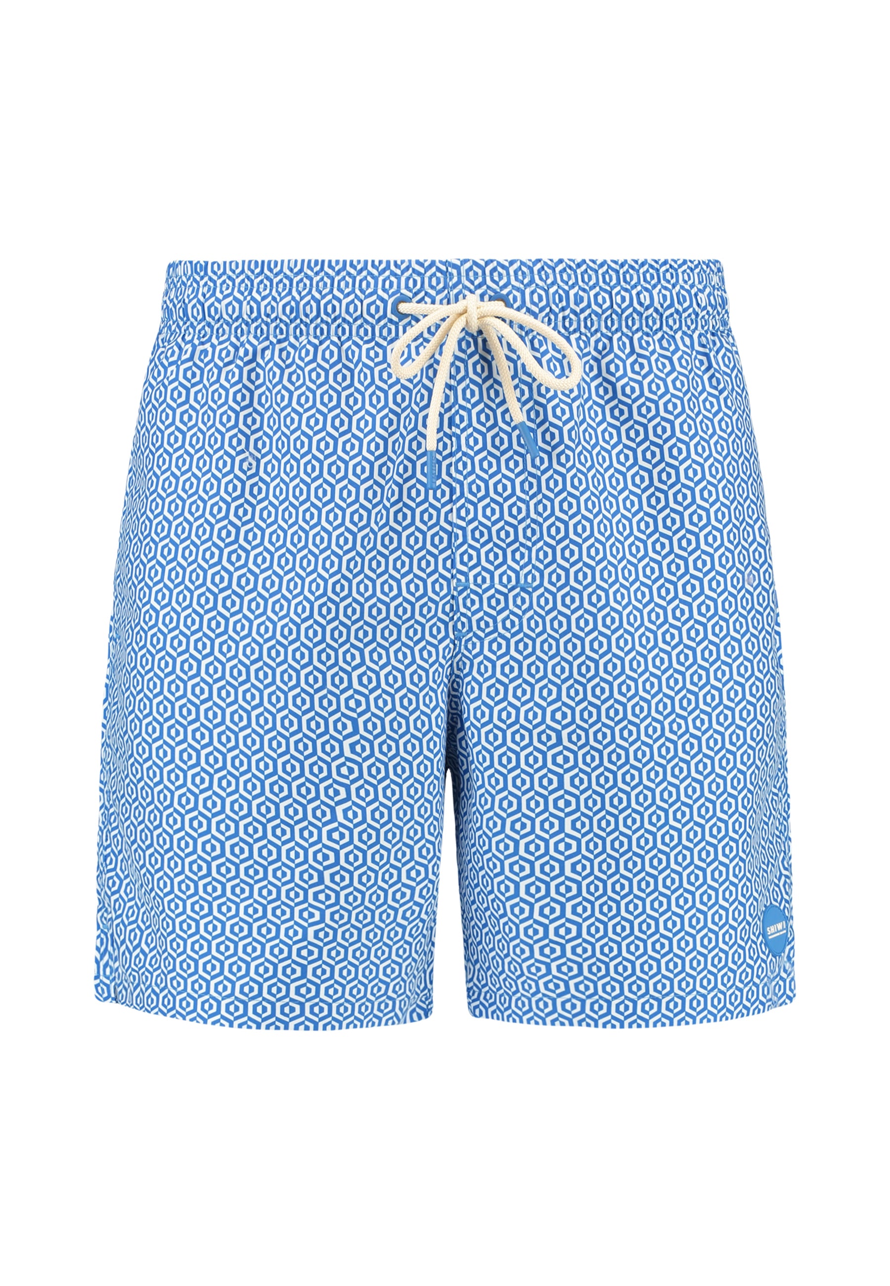 MIKE swim shorts geo tile | blue kobalt
