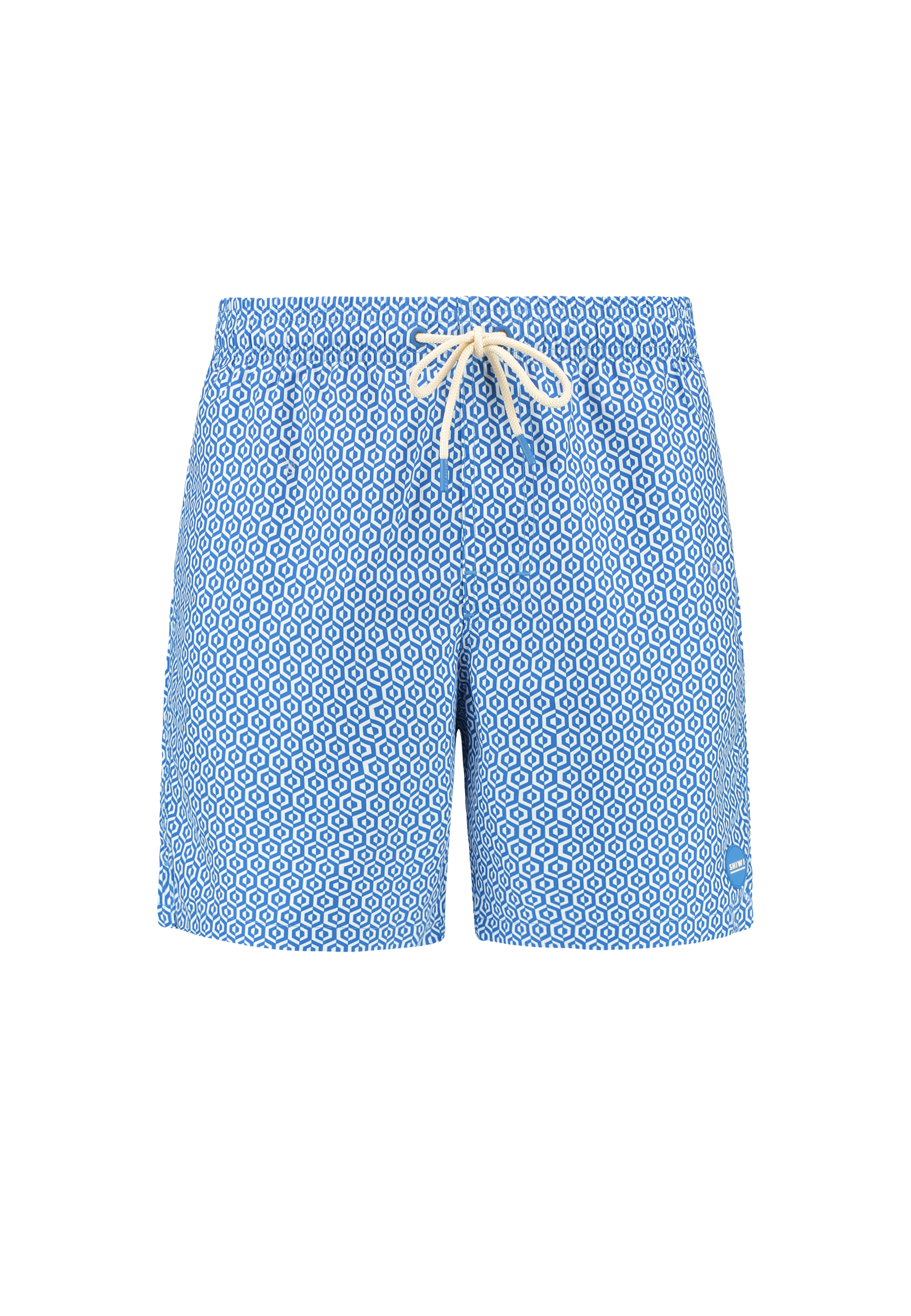 MIKE swim shorts geo square | blue harbor - Shiwi