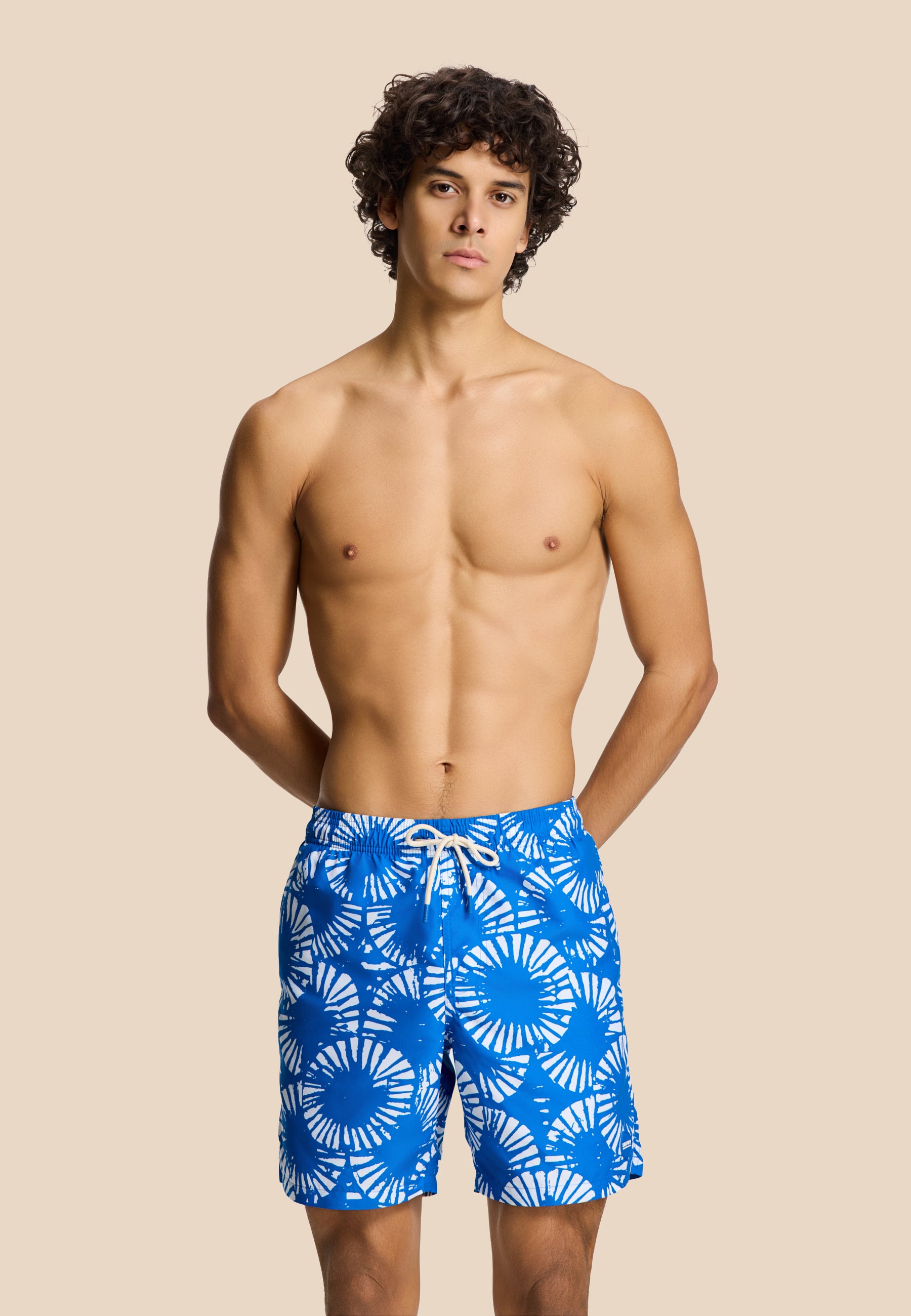 MIKE swim shorts ripple | blue kobalt