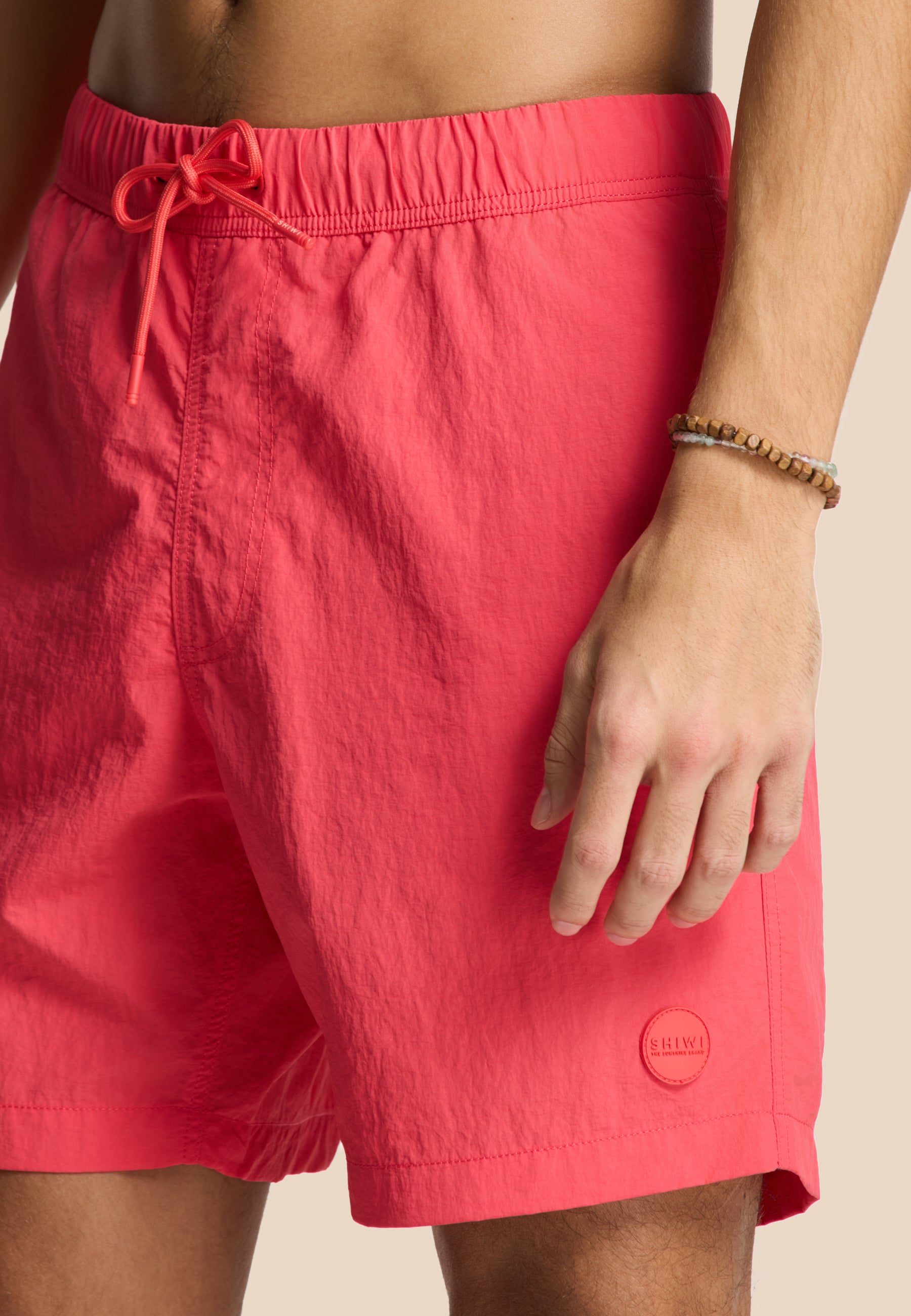 NICK QUICK DRY swim shorts solid | red hibiscus