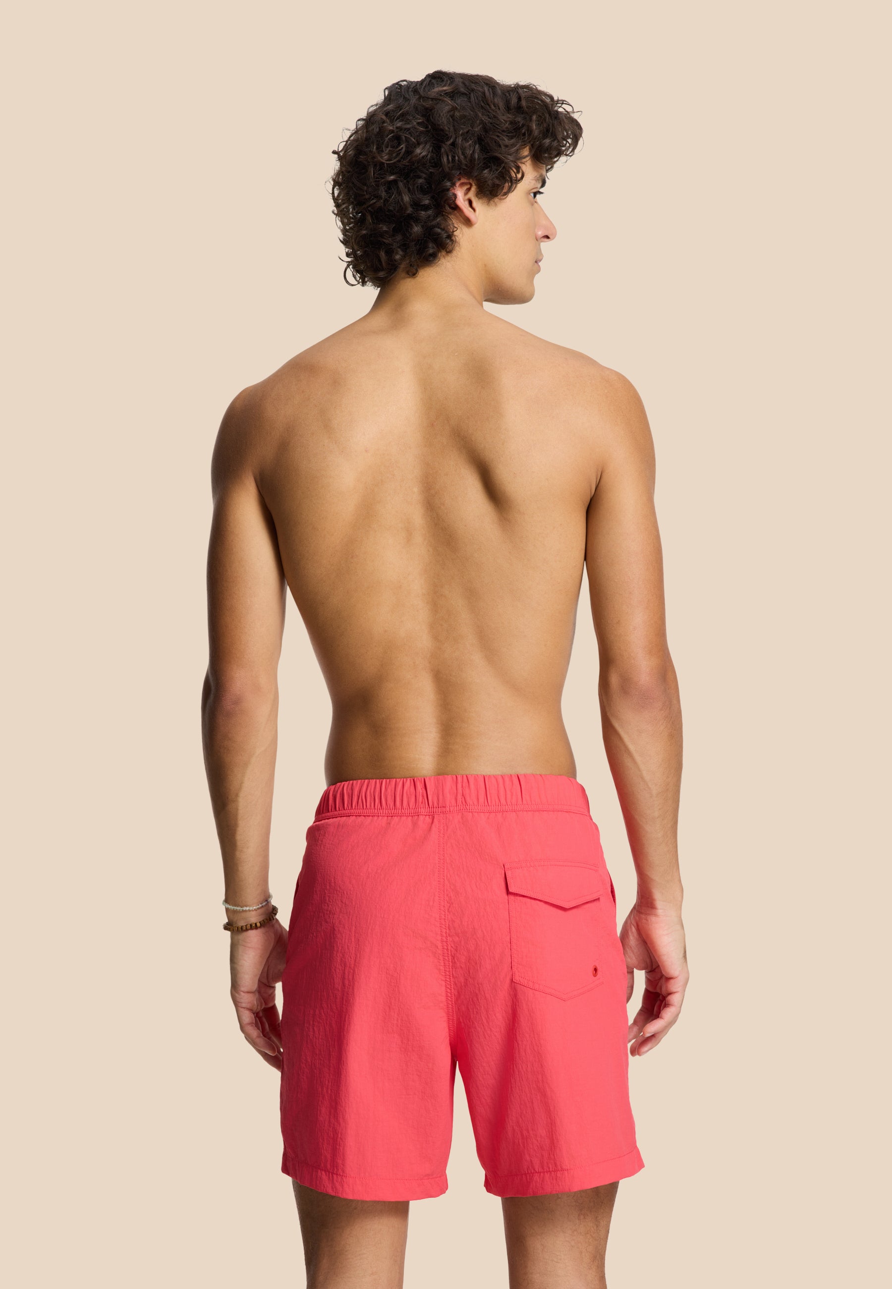 NICK QUICK DRY swim shorts solid | red hibiscus