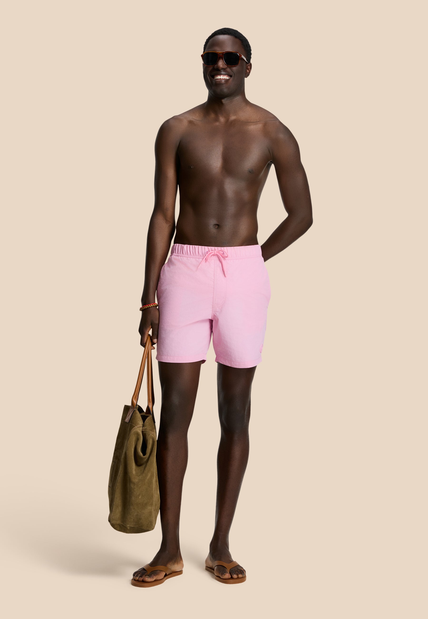 NICK QUICK DRY zwembroek effen | pink chalk