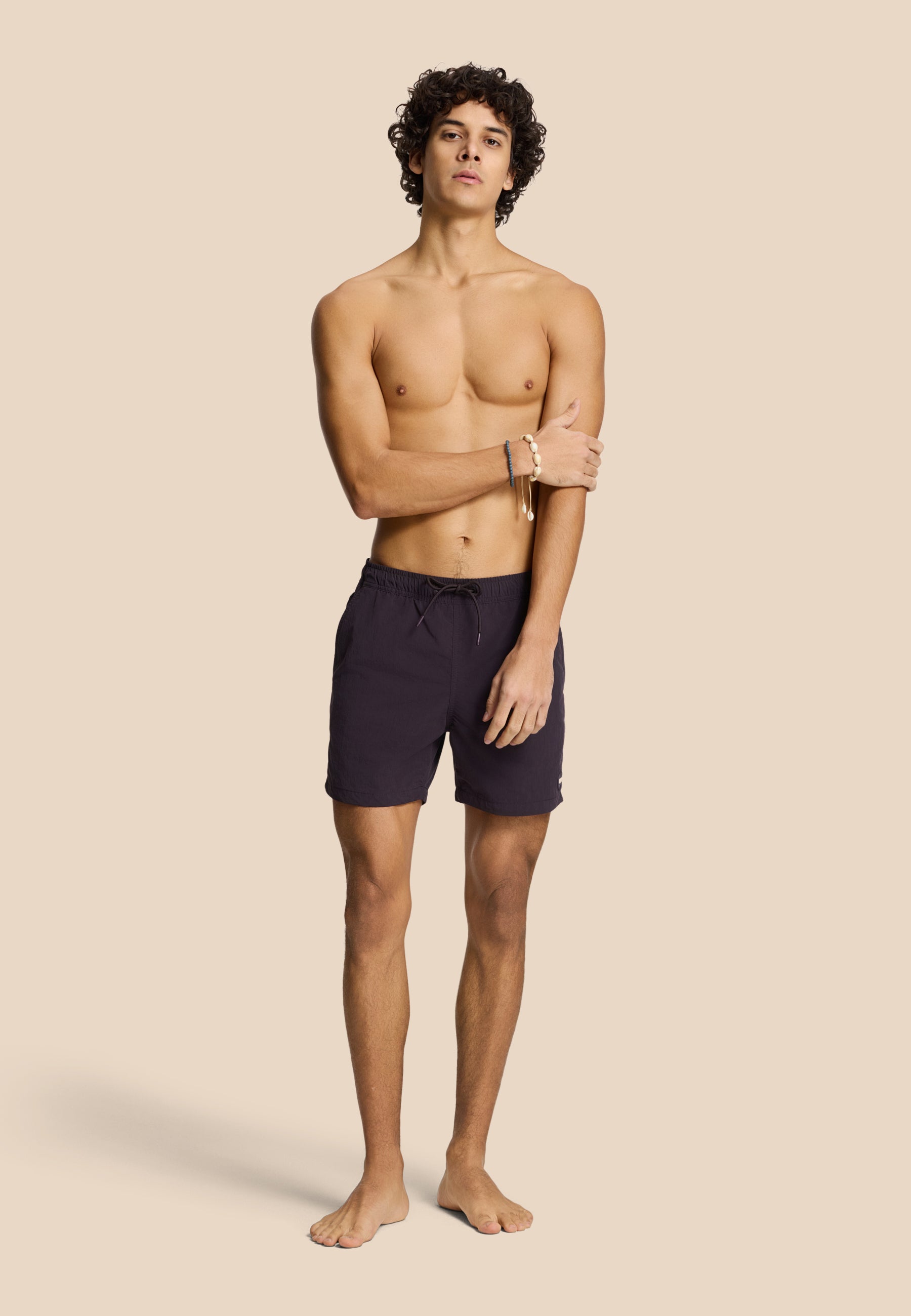 NATE QUICK DRY swim shorts solid | purple rock