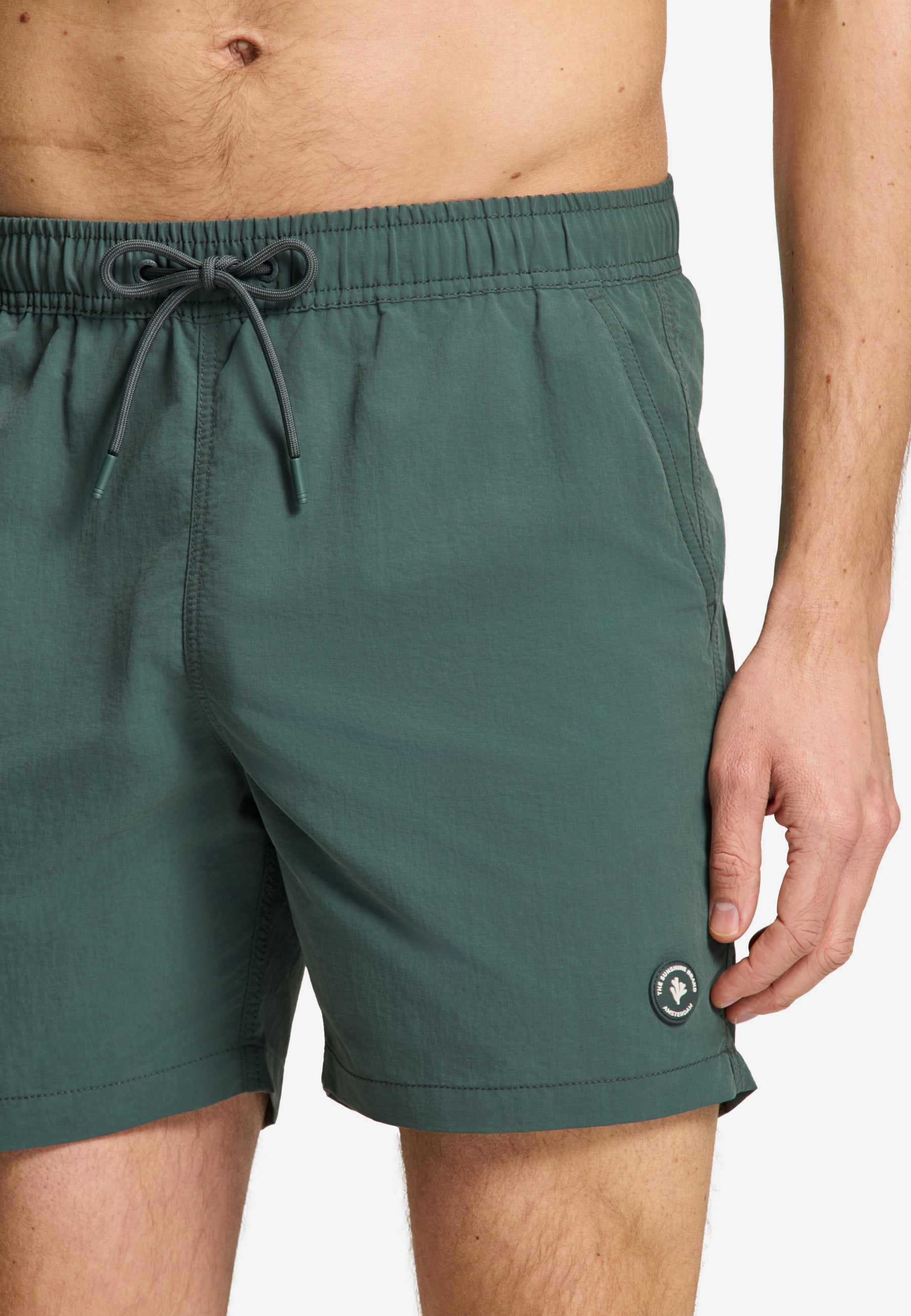 NATE QUICK DRY swim shorts solid | green smokey