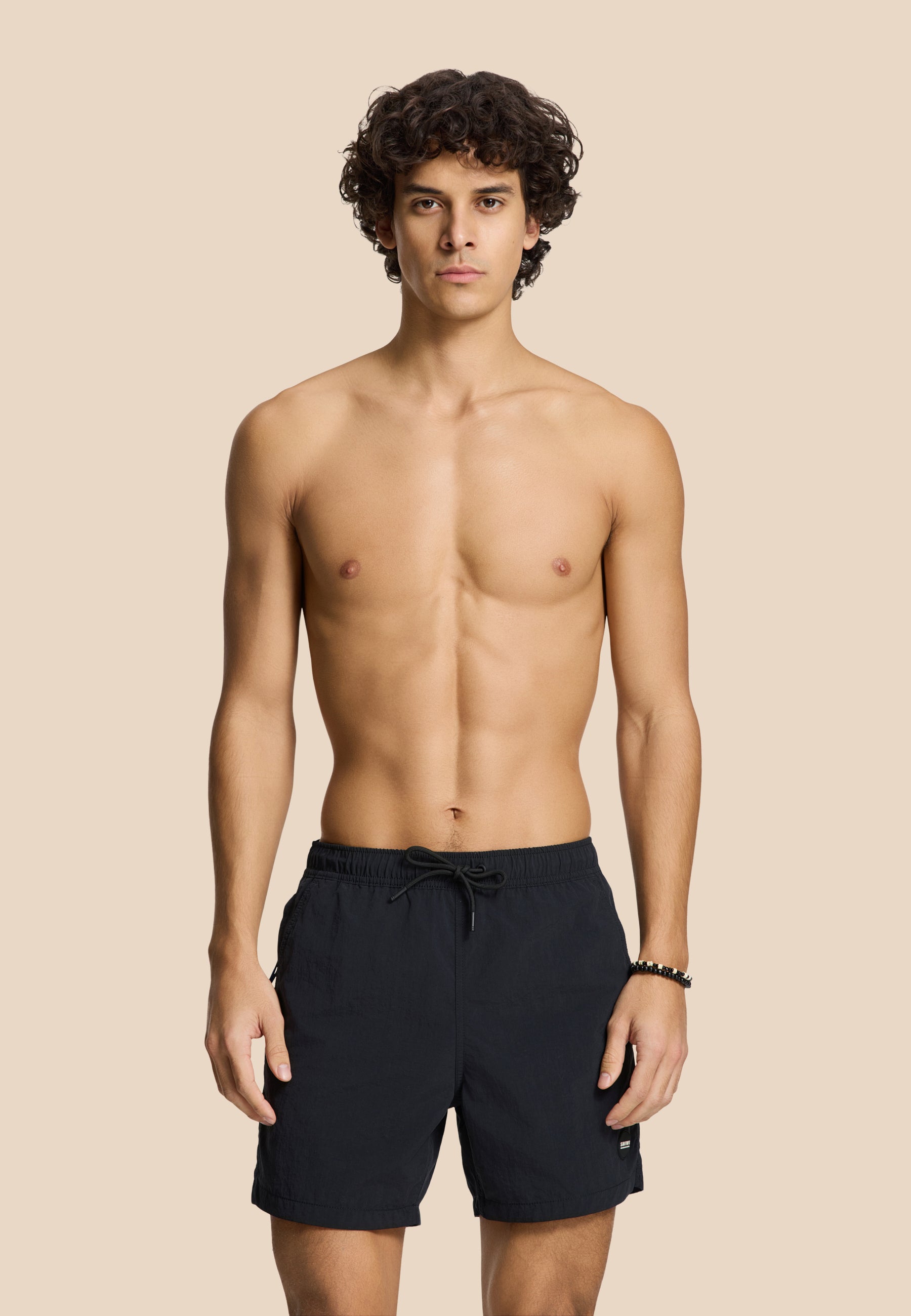 NATE QUICK DRY swim shorts solid | black - Shiwi